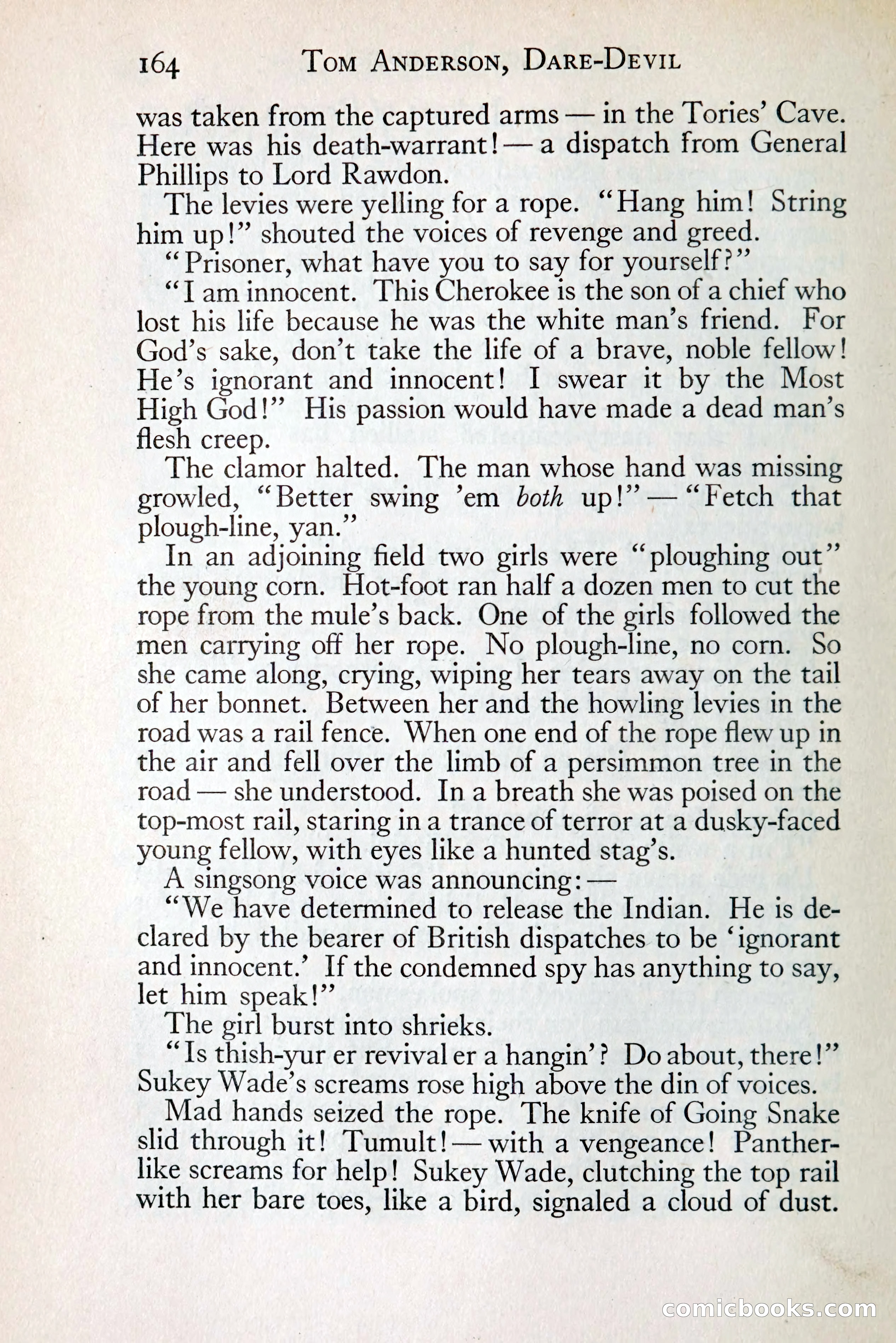 Tom Anderson, Dare-Devil: A Young Virginian in the Revolution — page 180: Penny Dreadfuls, 1916