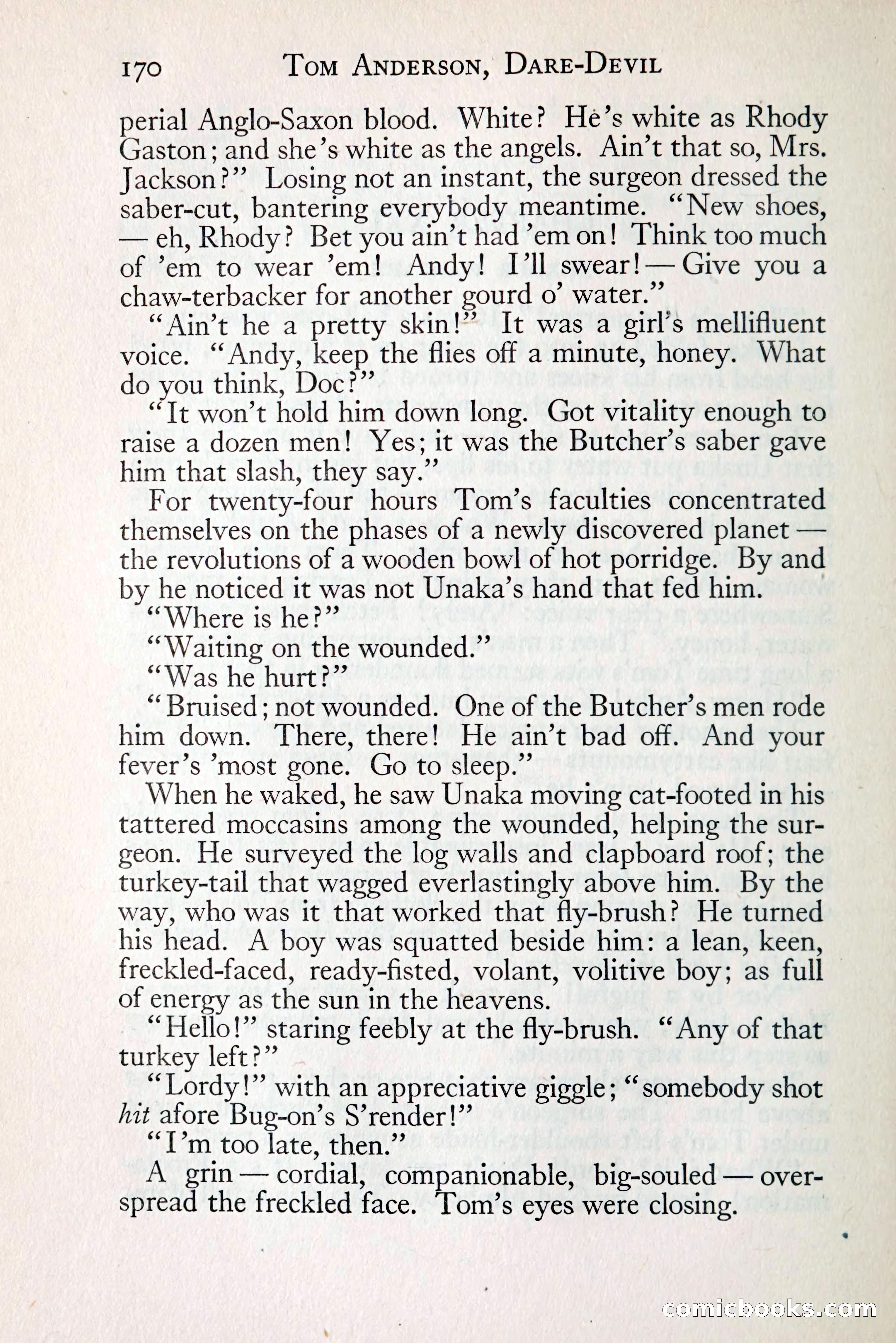 Tom Anderson, Dare-Devil: A Young Virginian in the Revolution — page 188: Penny Dreadfuls, 1916