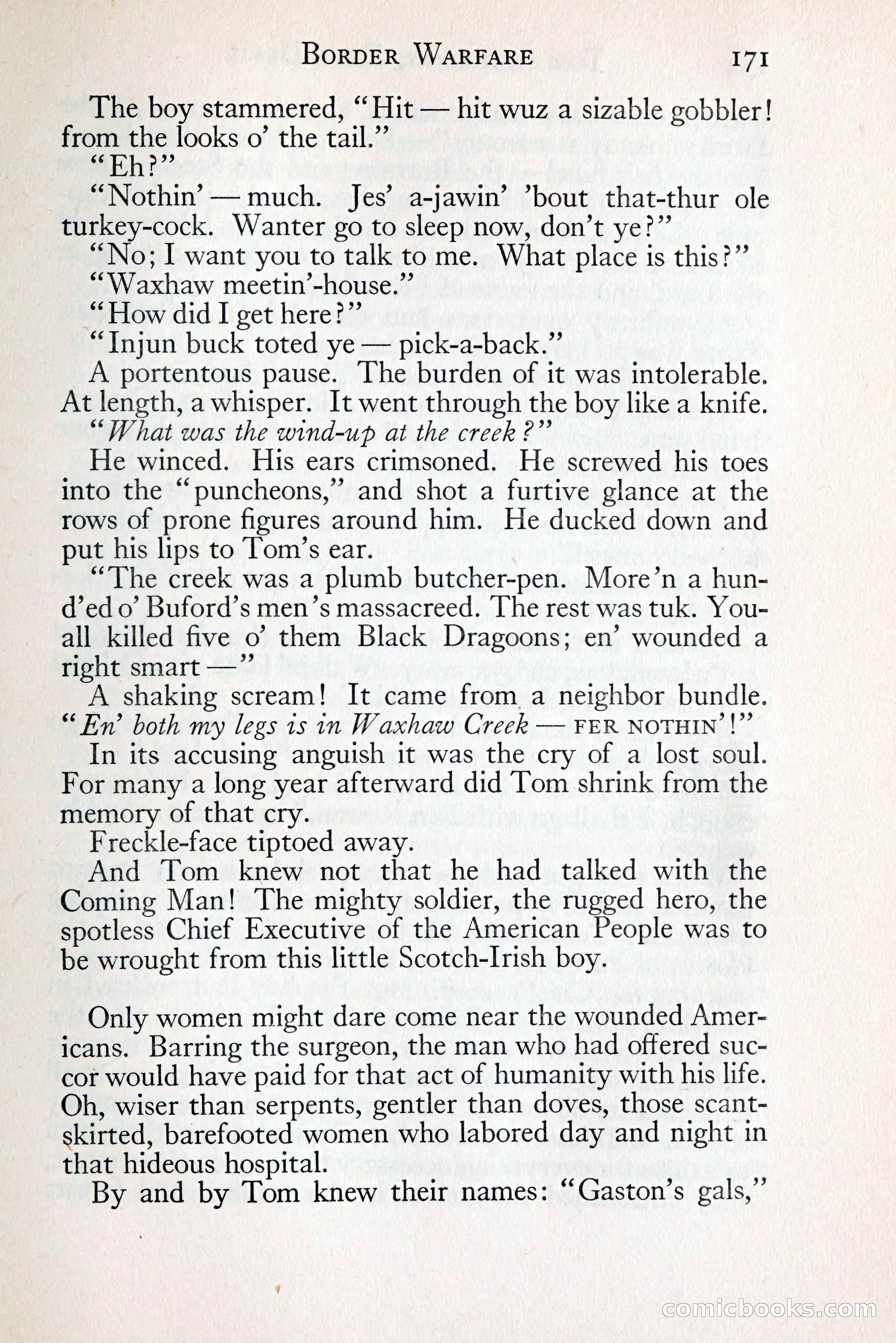 Tom Anderson, Dare-Devil: A Young Virginian in the Revolution — page 189: Penny Dreadfuls, 1916