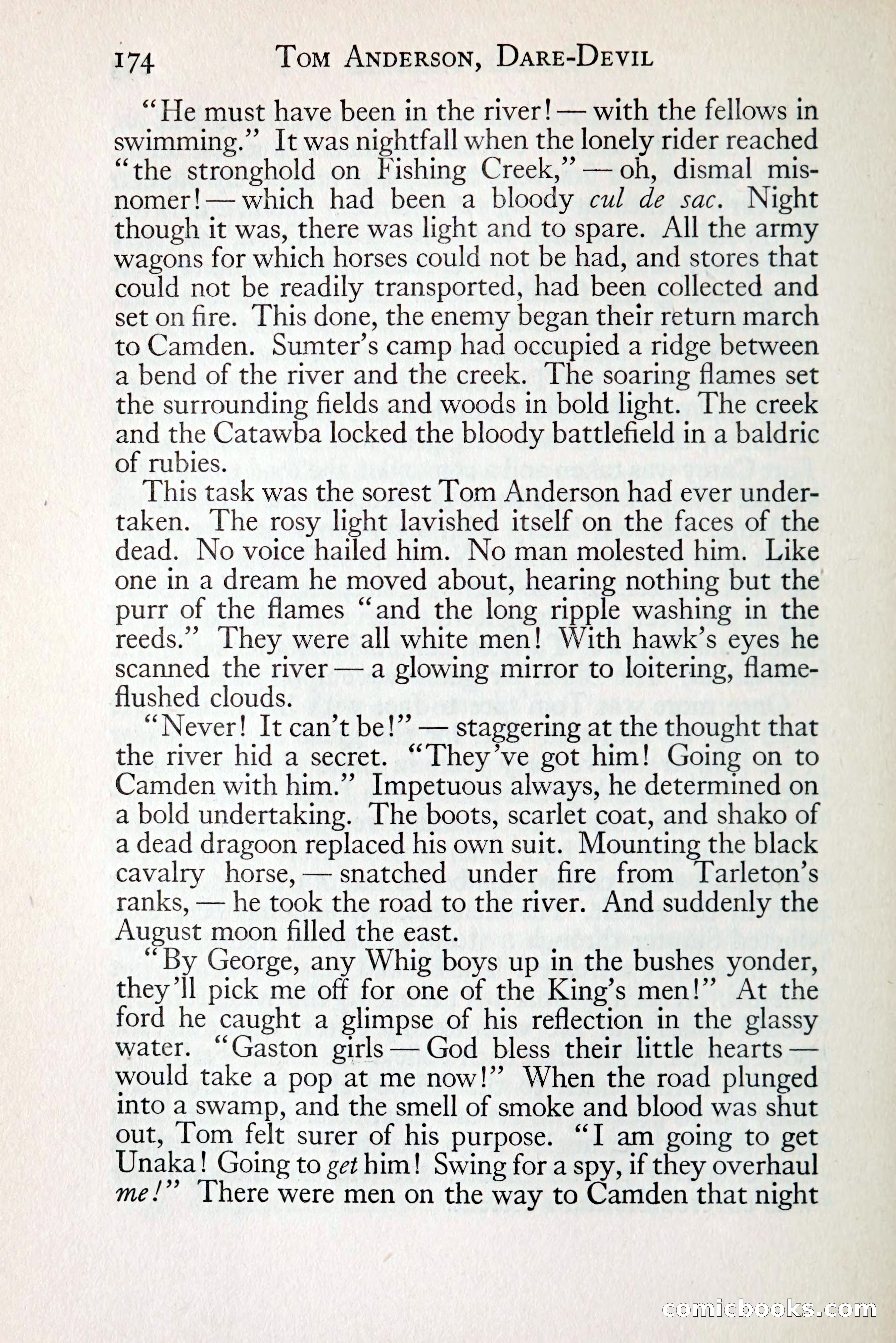 Tom Anderson, Dare-Devil: A Young Virginian in the Revolution — page 192: Penny Dreadfuls, 1916