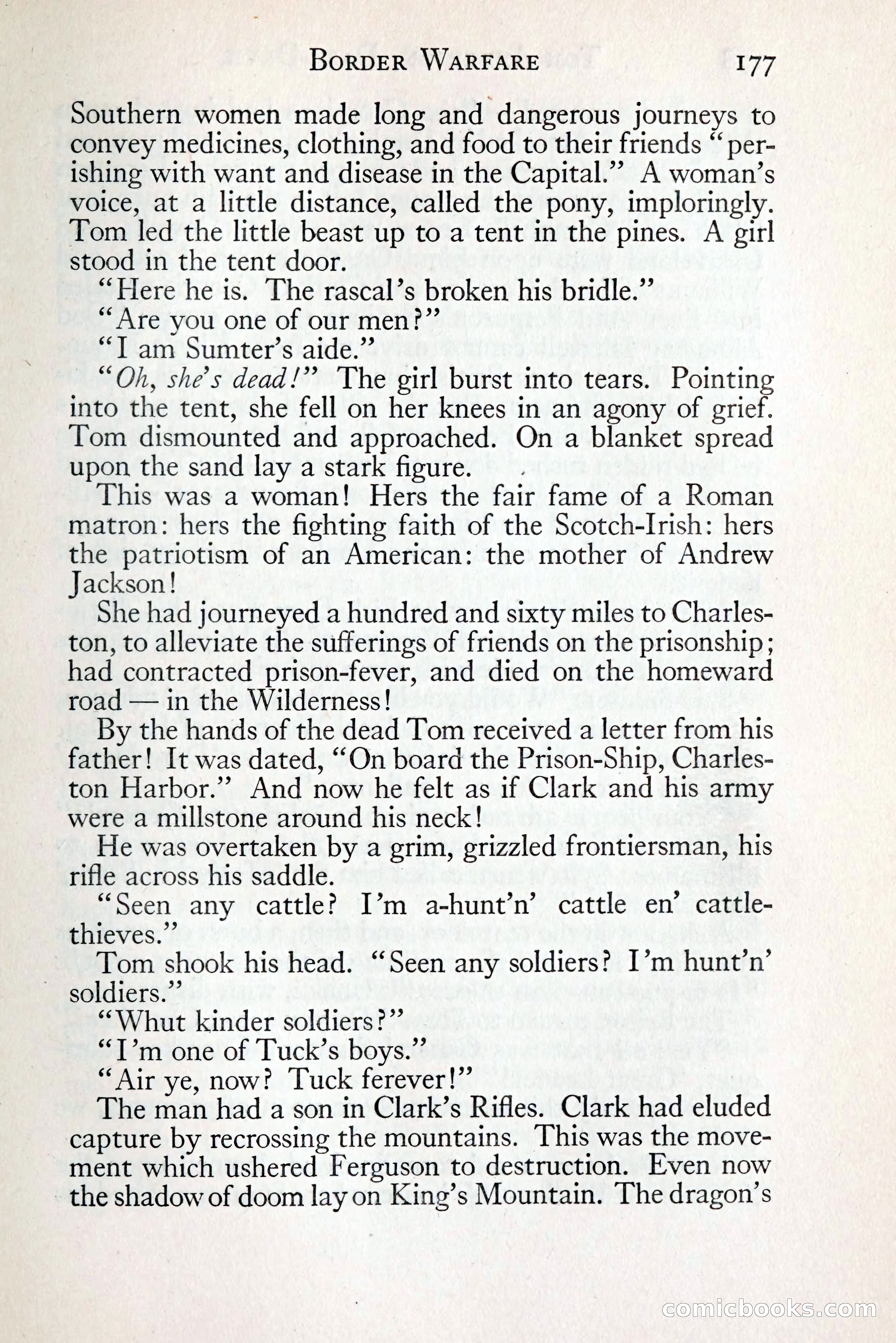 Tom Anderson, Dare-Devil: A Young Virginian in the Revolution — page 195: Penny Dreadfuls, 1916
