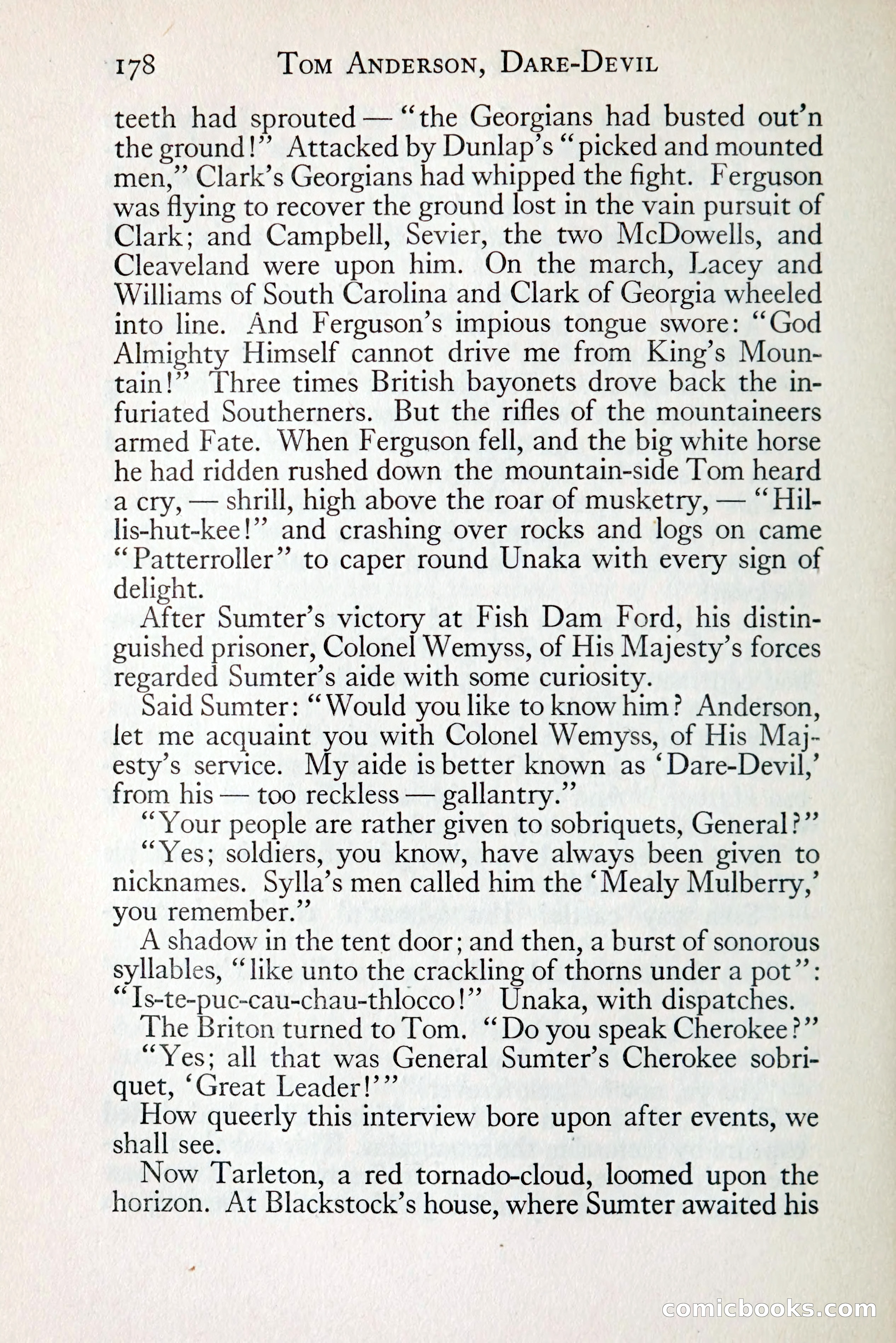 Tom Anderson, Dare-Devil: A Young Virginian in the Revolution — page 196: Penny Dreadfuls, 1916