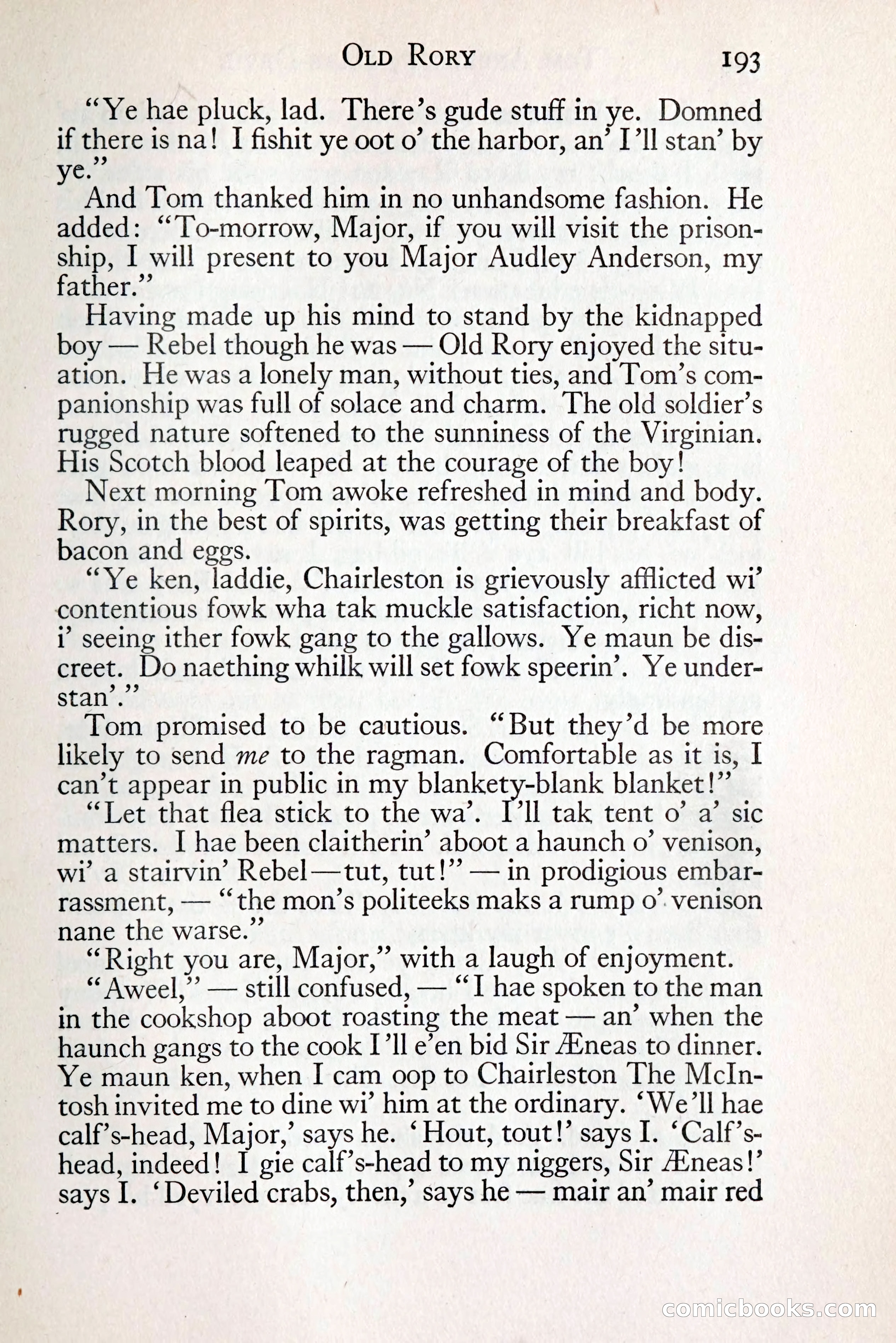 Tom Anderson, Dare-Devil: A Young Virginian in the Revolution — page 211: Penny Dreadfuls, 1916