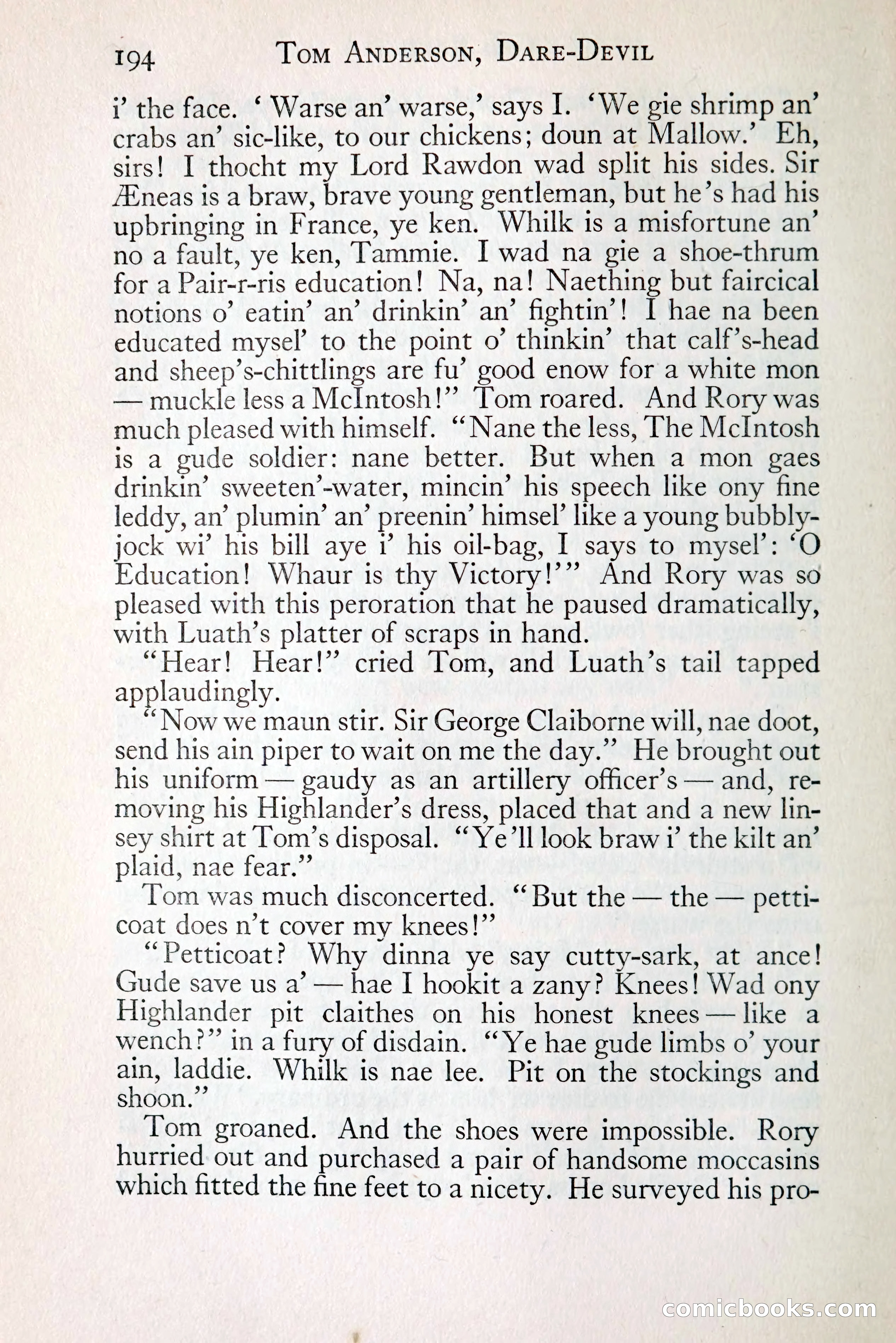 Tom Anderson, Dare-Devil: A Young Virginian in the Revolution — page 212: Penny Dreadfuls, 1916
