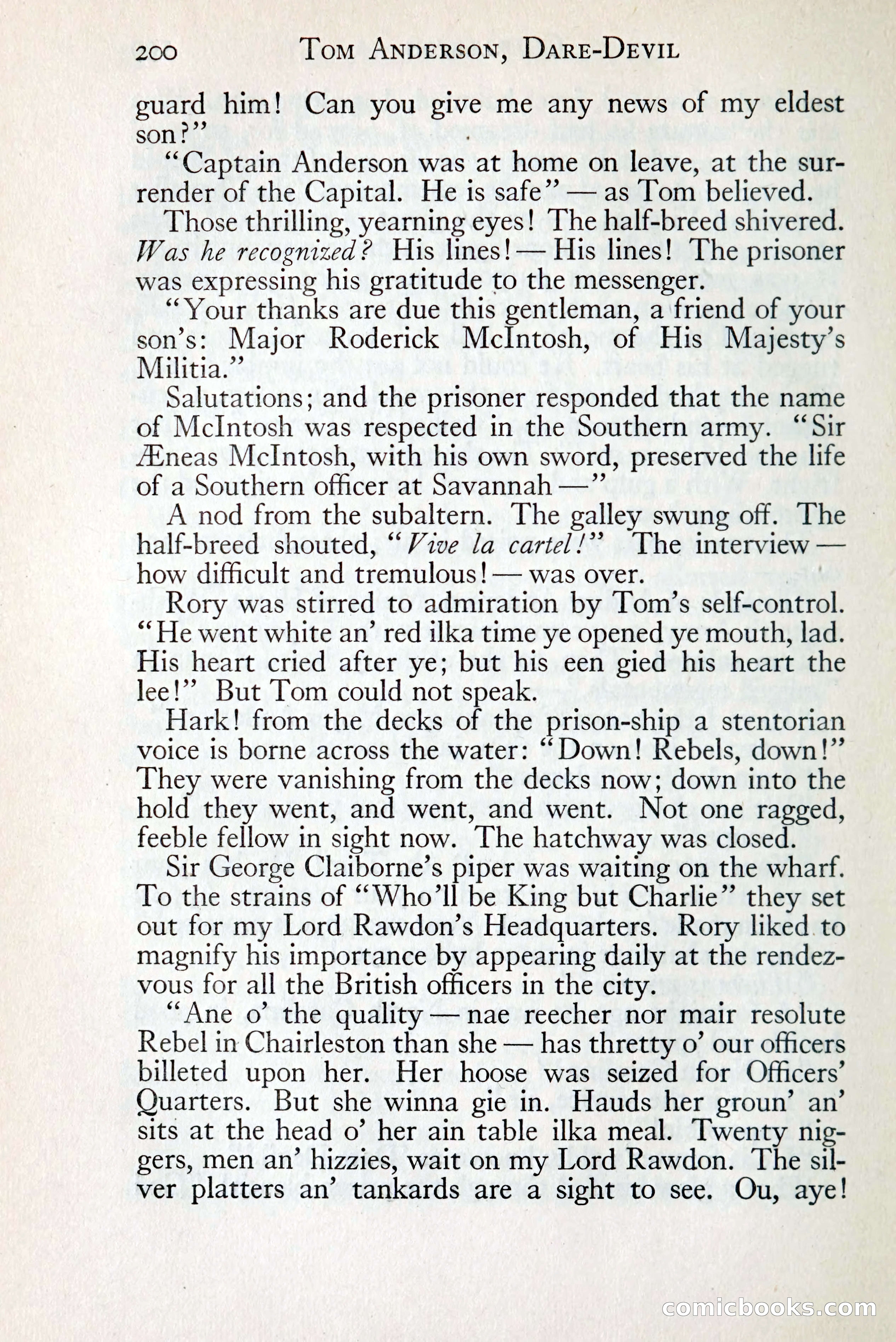 Tom Anderson, Dare-Devil: A Young Virginian in the Revolution — page 218: Penny Dreadfuls, 1916