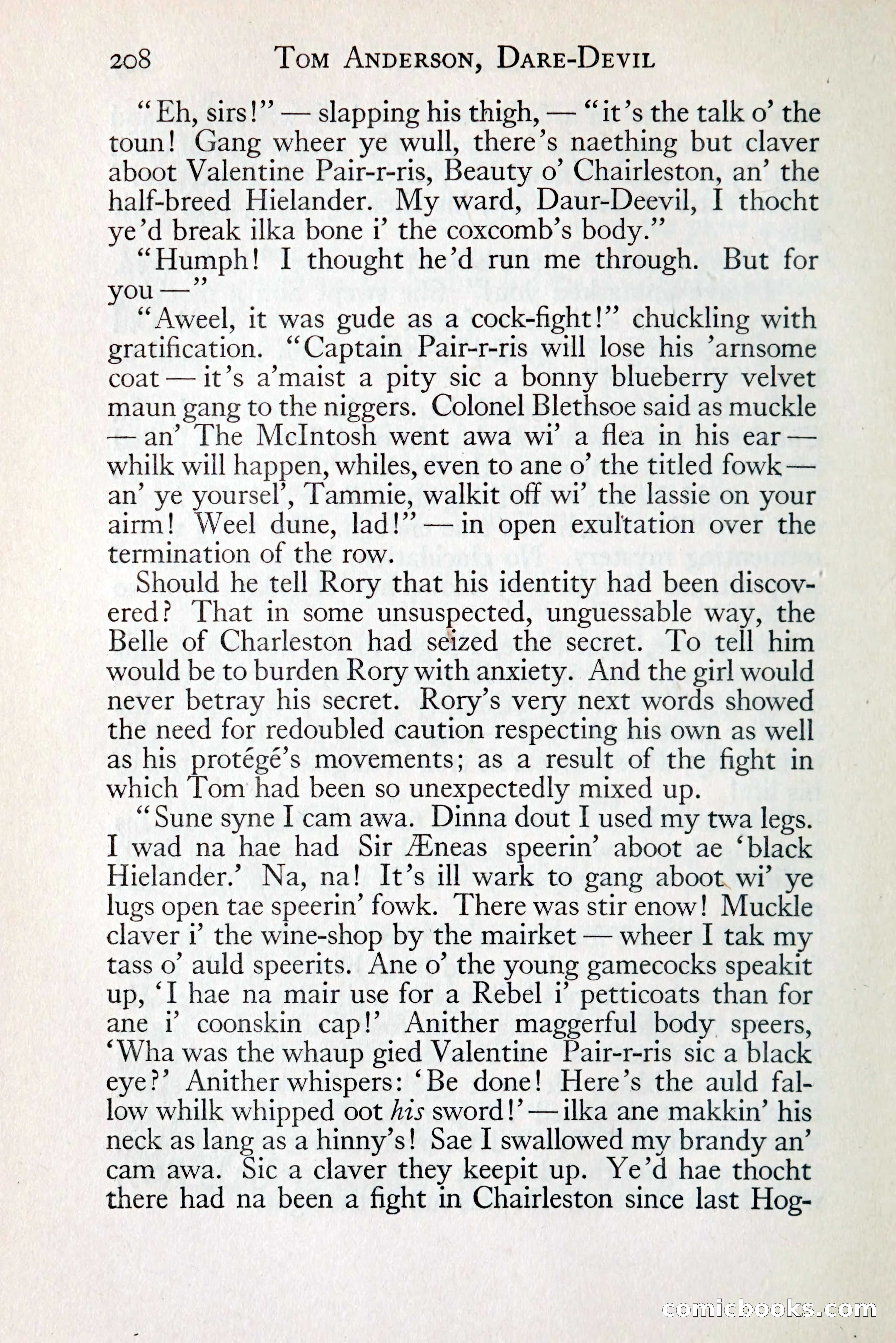 Tom Anderson, Dare-Devil: A Young Virginian in the Revolution — page 226: Penny Dreadfuls, 1916