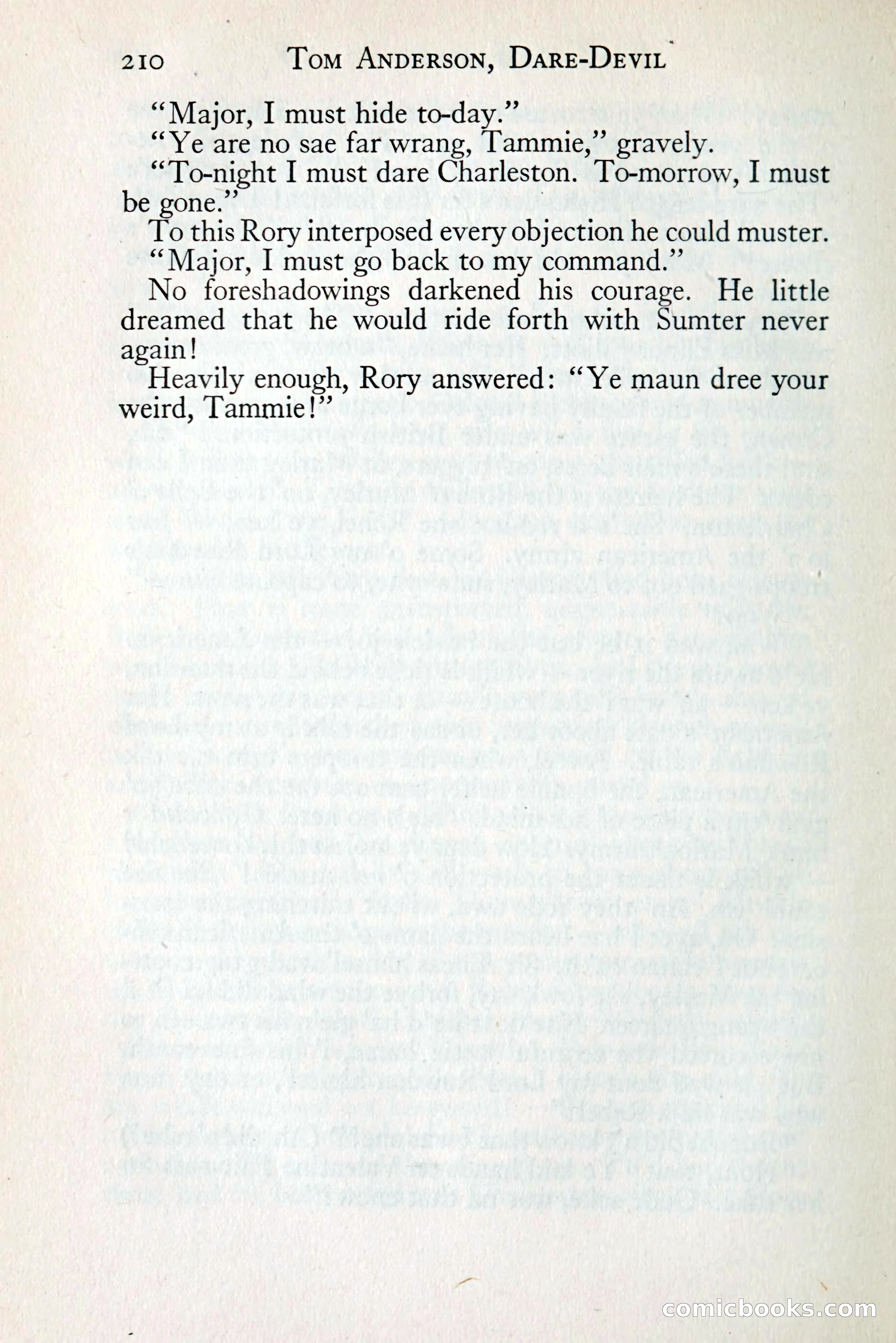 Tom Anderson, Dare-Devil: A Young Virginian in the Revolution — page 228: Penny Dreadfuls, 1916