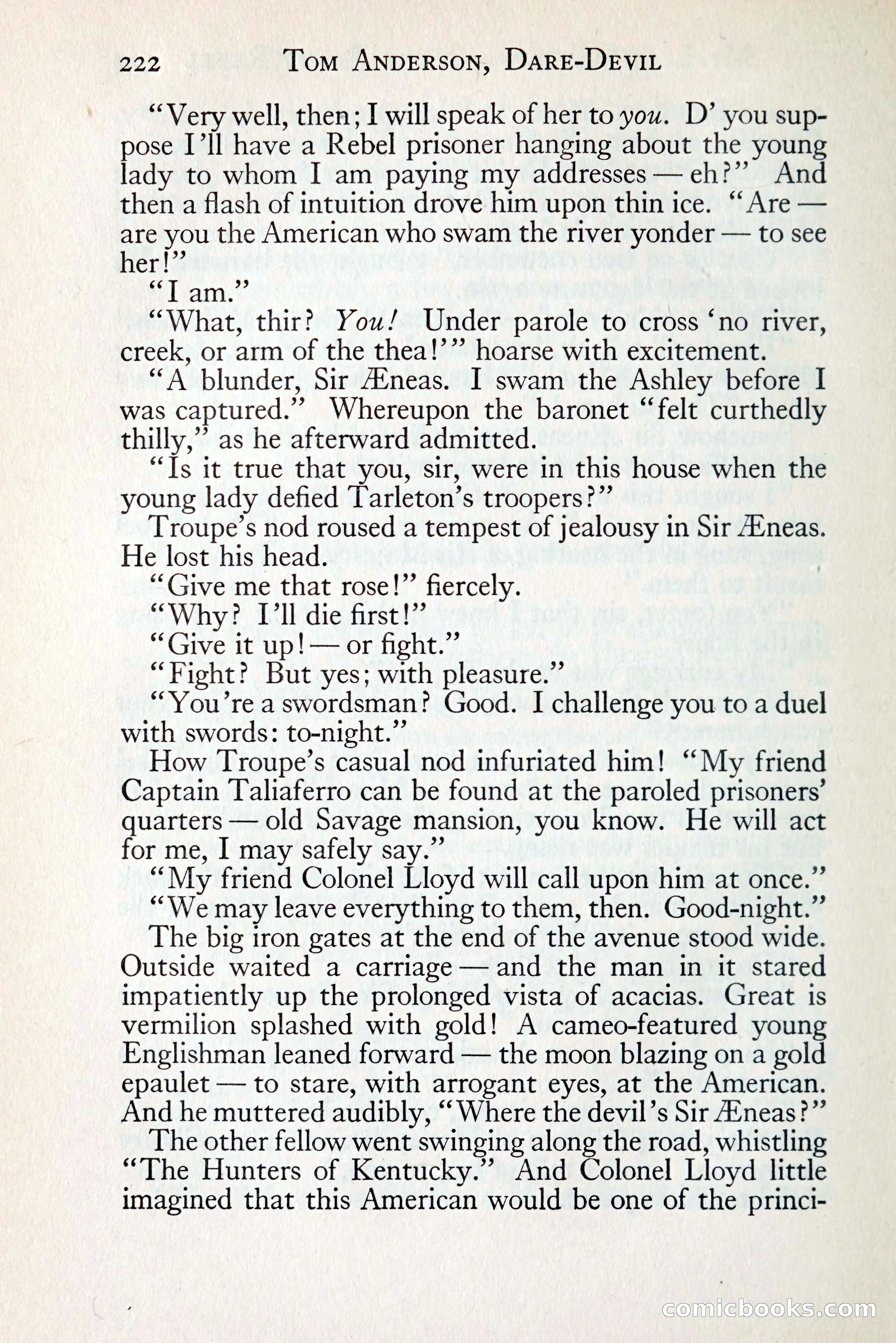 Tom Anderson, Dare-Devil: A Young Virginian in the Revolution — page 240: Penny Dreadfuls, 1916