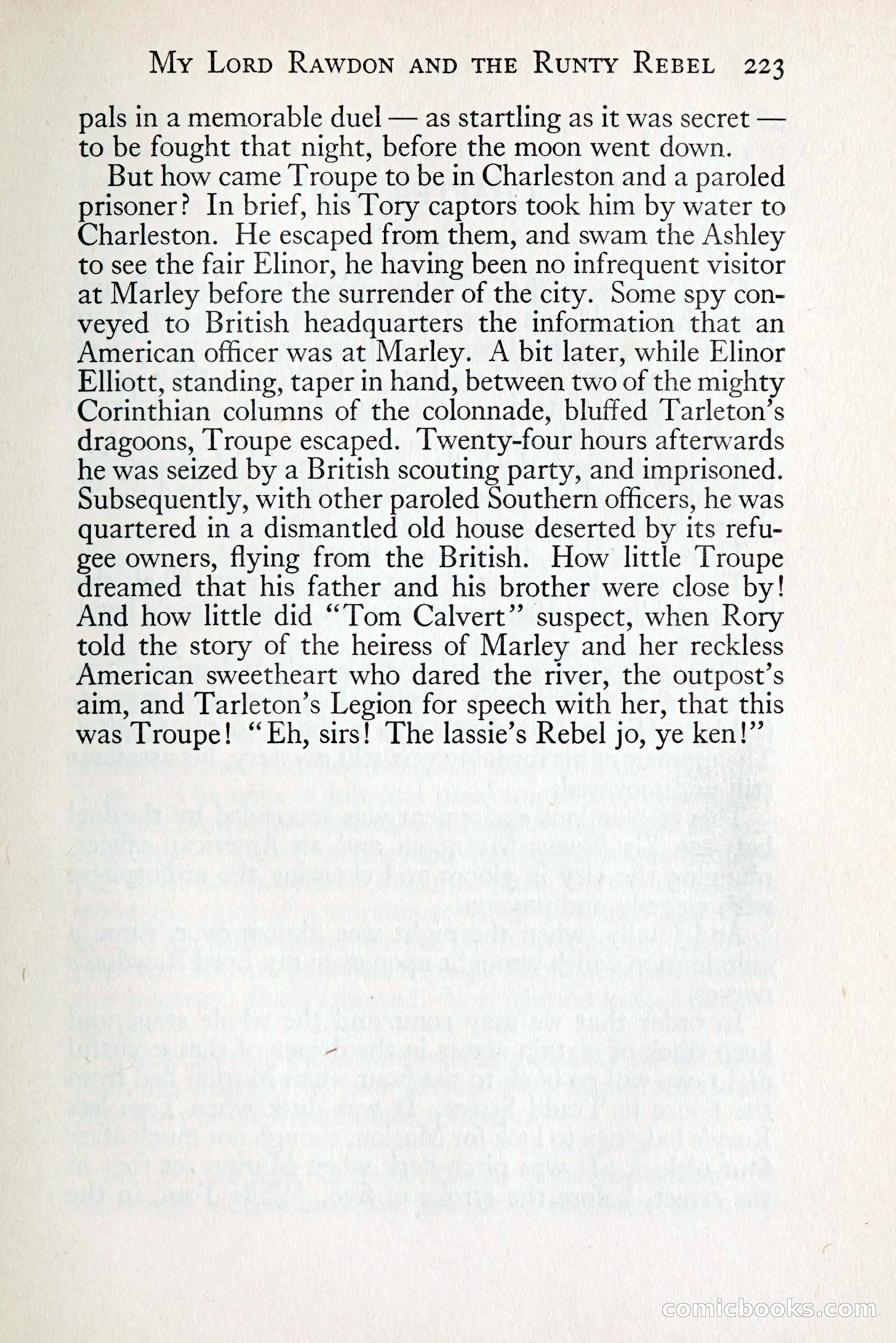 Tom Anderson, Dare-Devil: A Young Virginian in the Revolution — page 241: Penny Dreadfuls, 1916