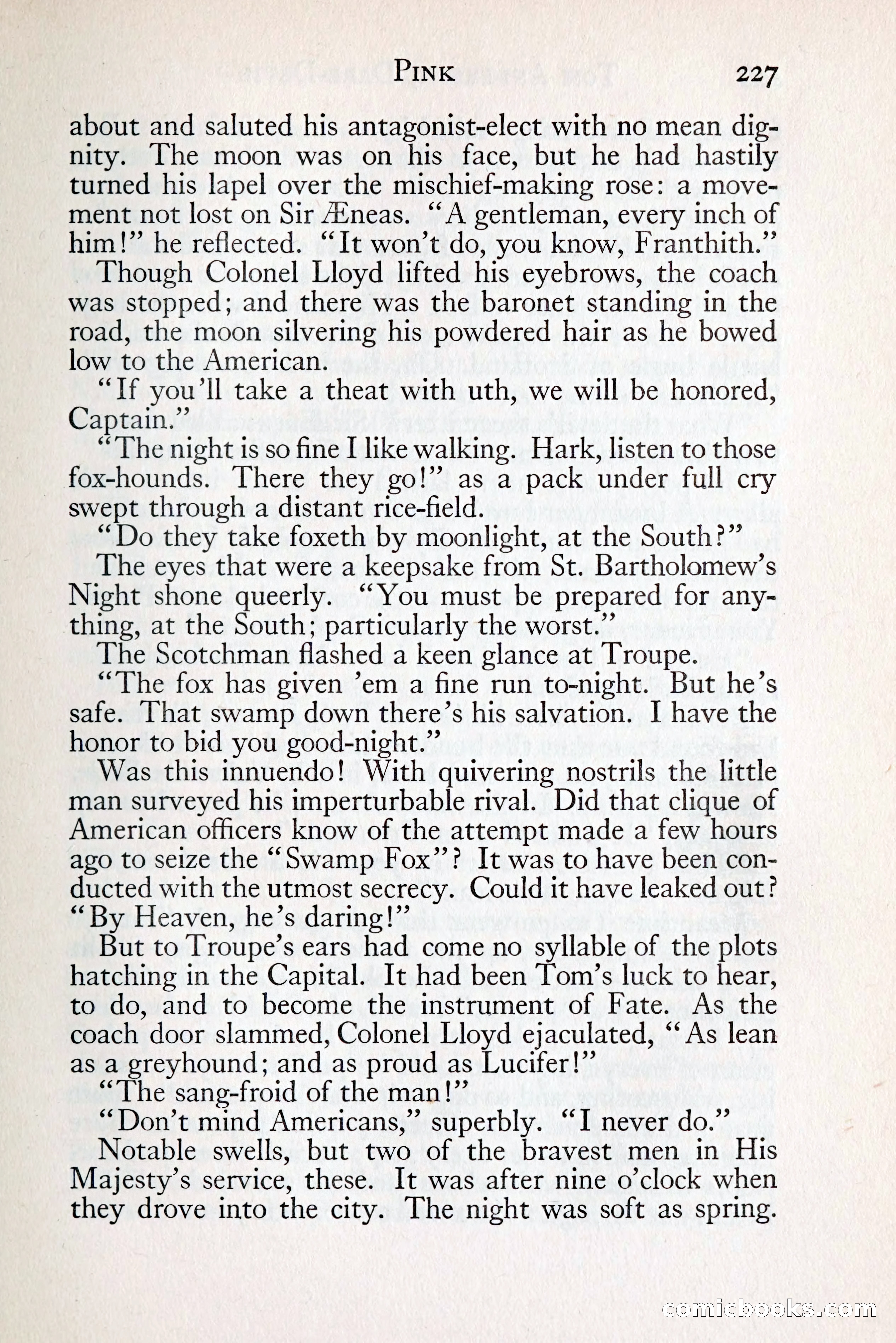 Tom Anderson, Dare-Devil: A Young Virginian in the Revolution — page 245: Penny Dreadfuls, 1916