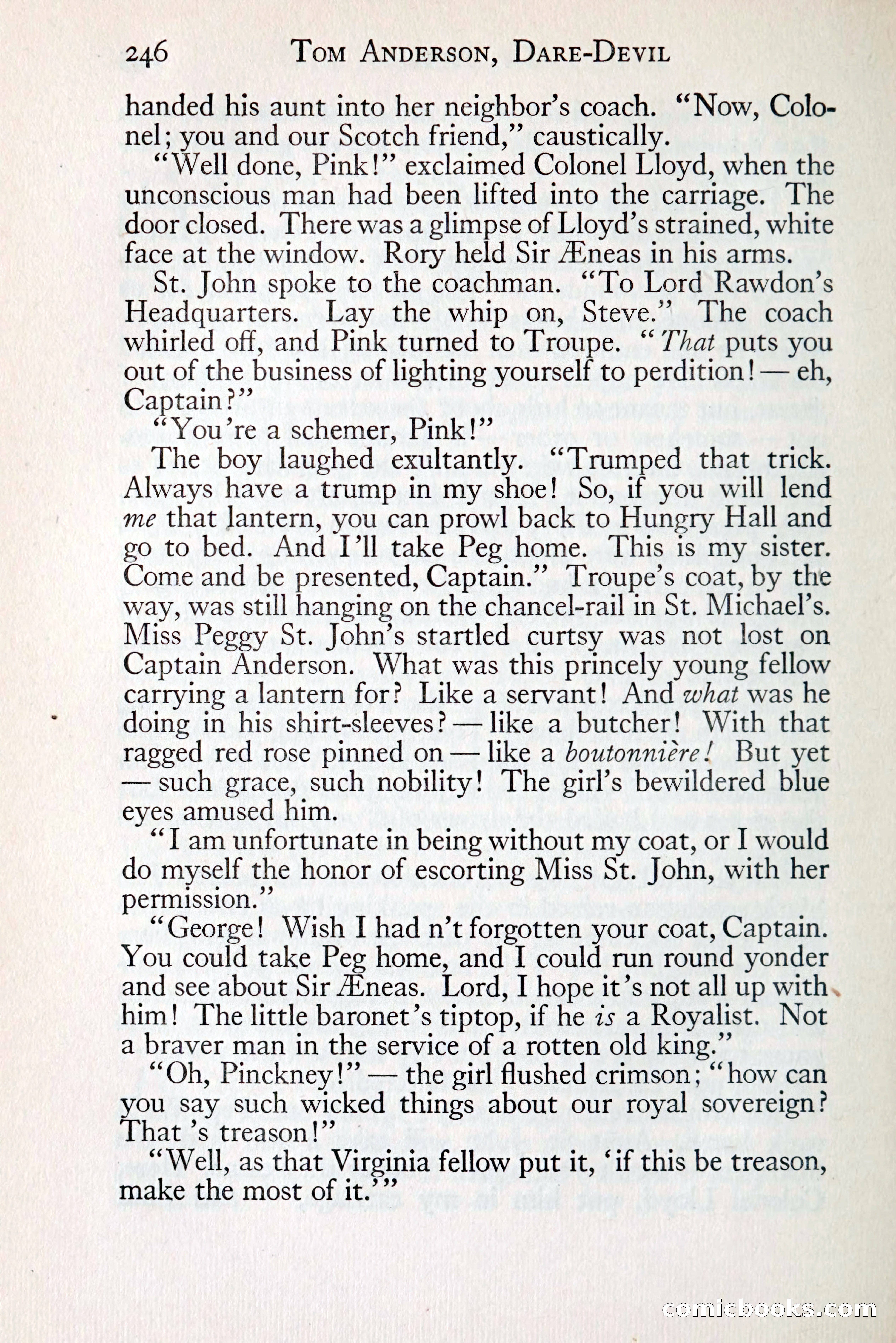 Tom Anderson, Dare-Devil: A Young Virginian in the Revolution — page 264: Penny Dreadfuls, 1916