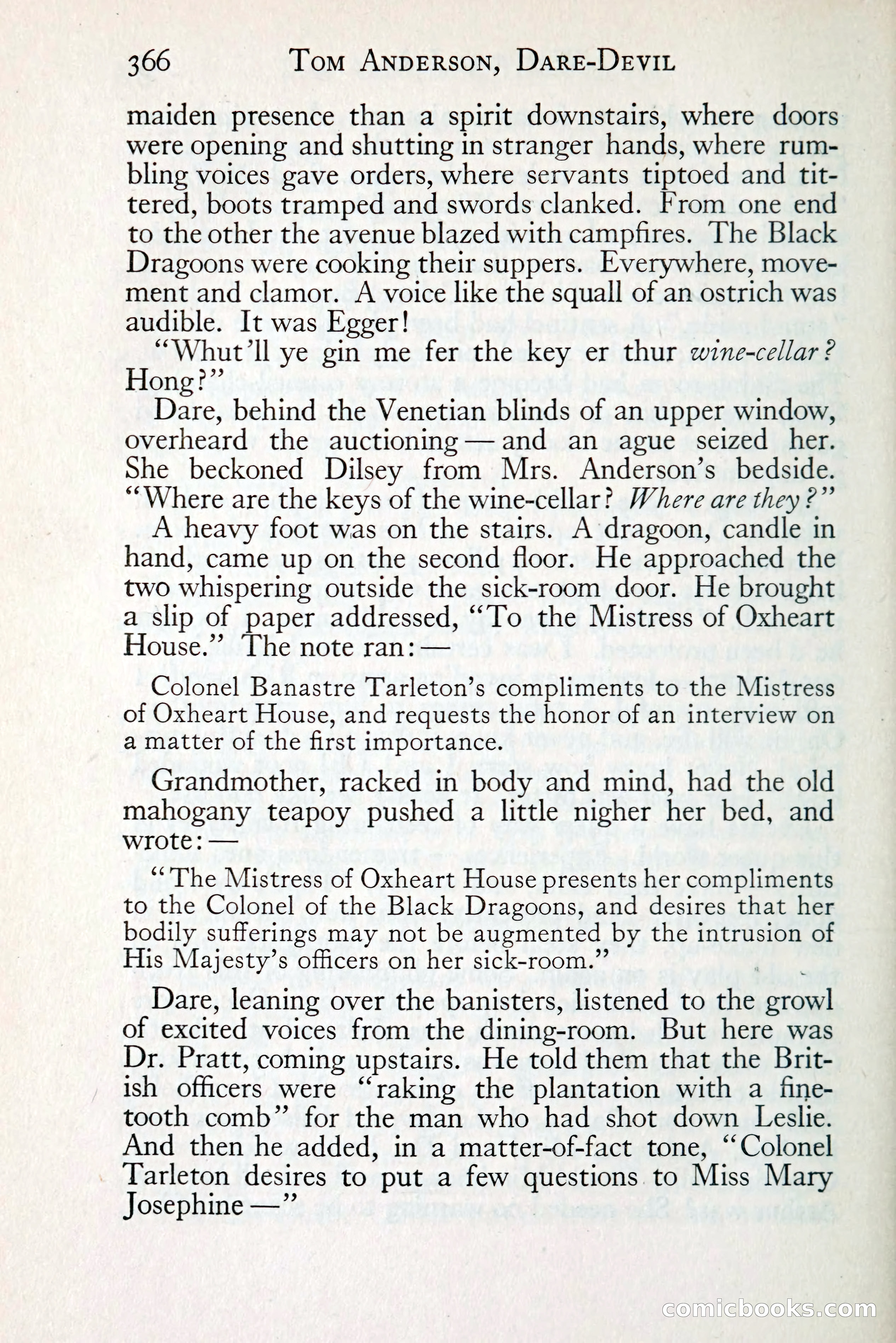 Tom Anderson, Dare-Devil: A Young Virginian in the Revolution — page 386: Penny Dreadfuls, 1916