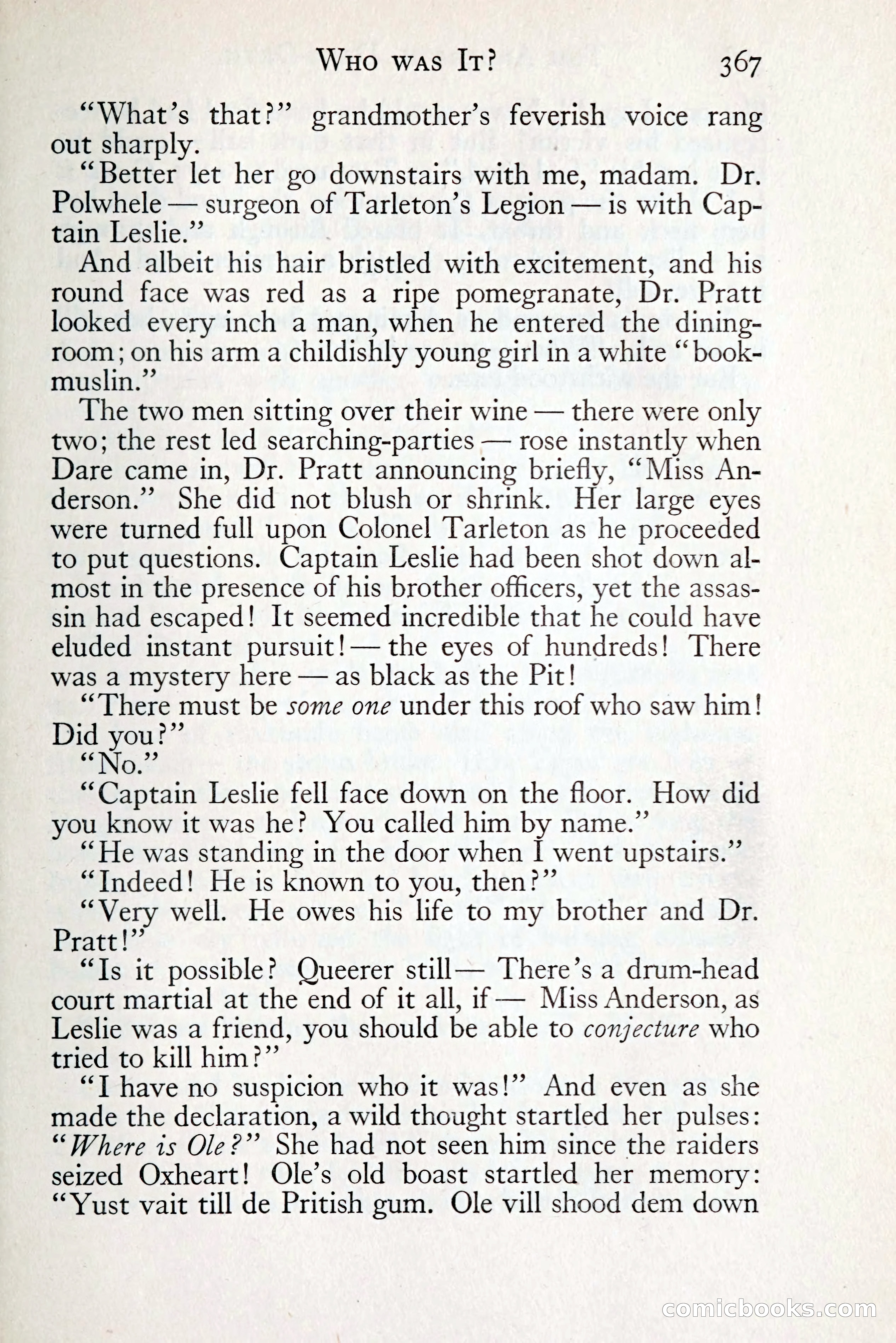Tom Anderson, Dare-Devil: A Young Virginian in the Revolution — page 387: Penny Dreadfuls, 1916