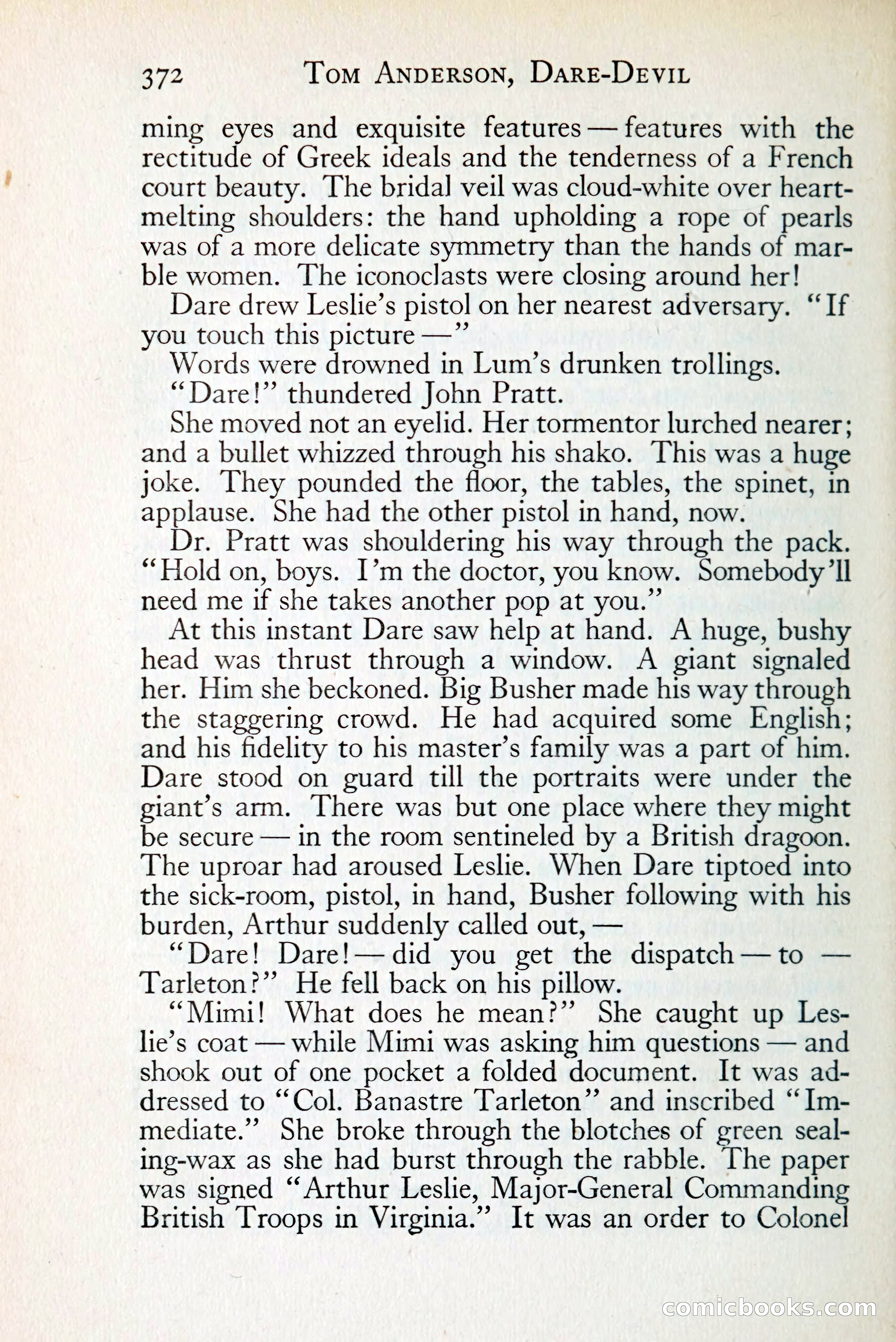 Tom Anderson, Dare-Devil: A Young Virginian in the Revolution — page 392: Penny Dreadfuls, 1916