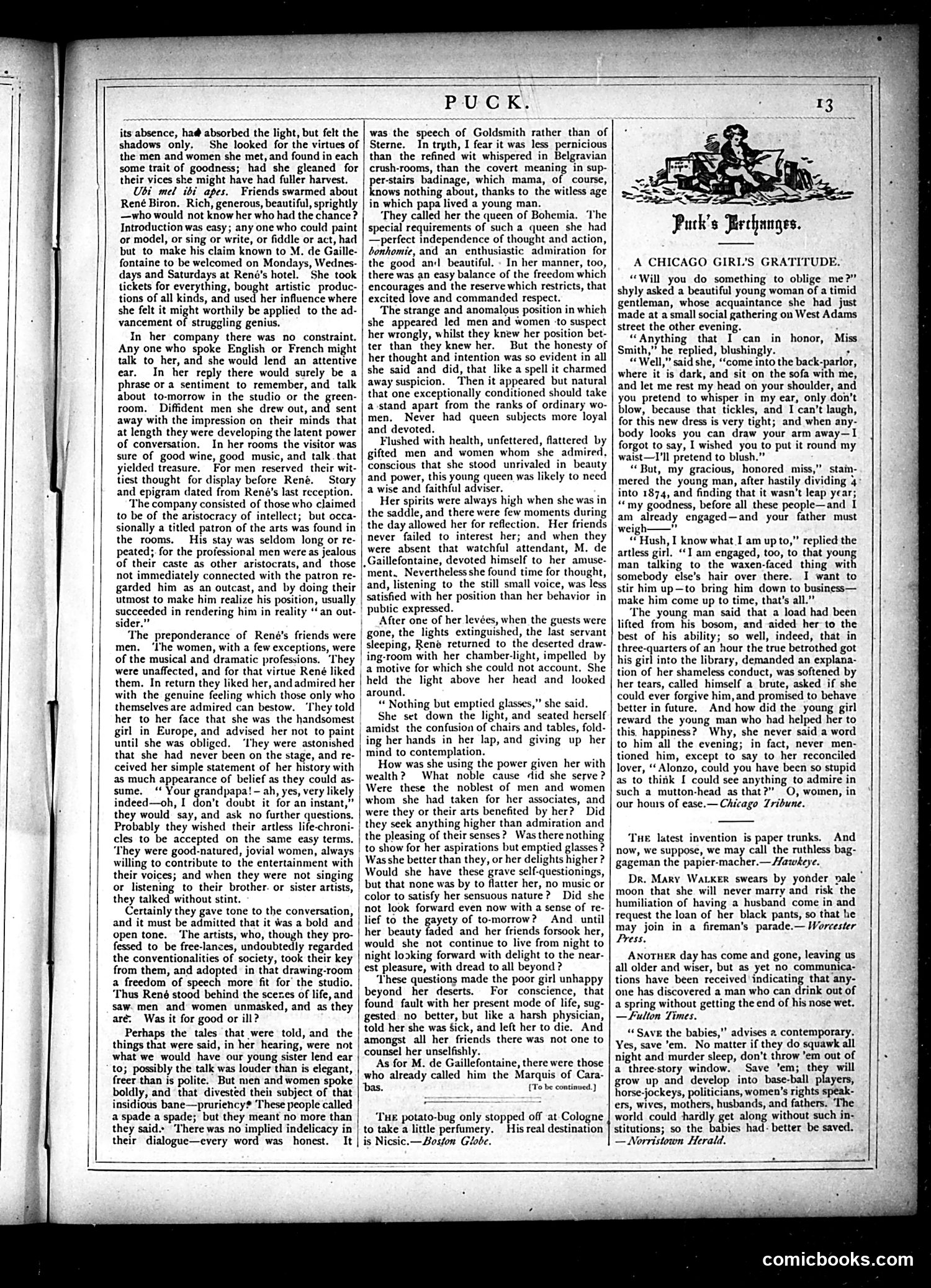 Puck — July 18, 1877 — page 13