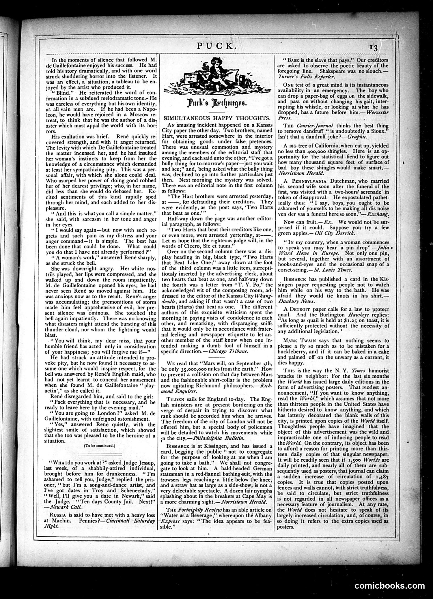 Puck — July 25, 1877 — page 13
