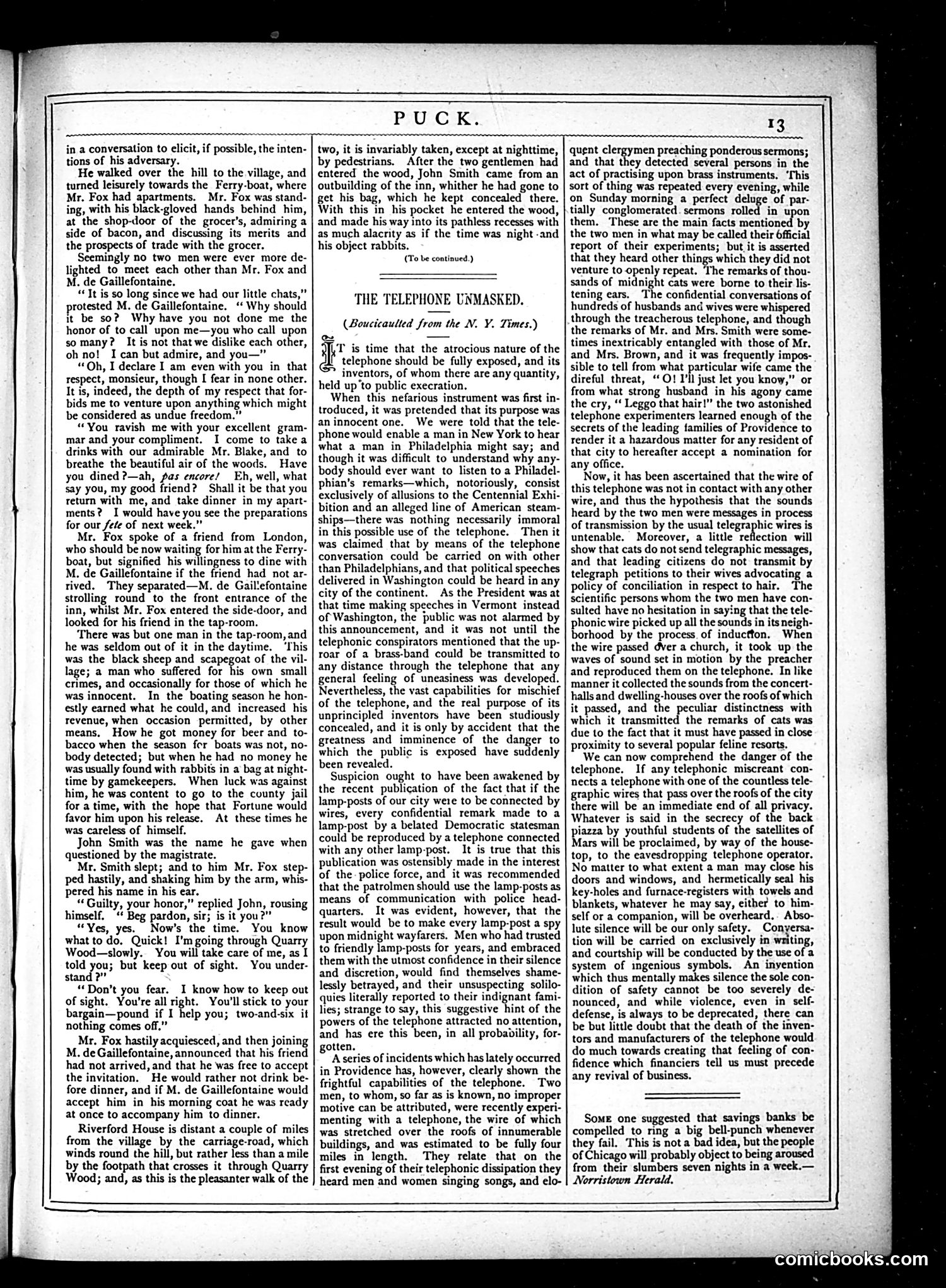 Puck — October 24, 1877 — page 13