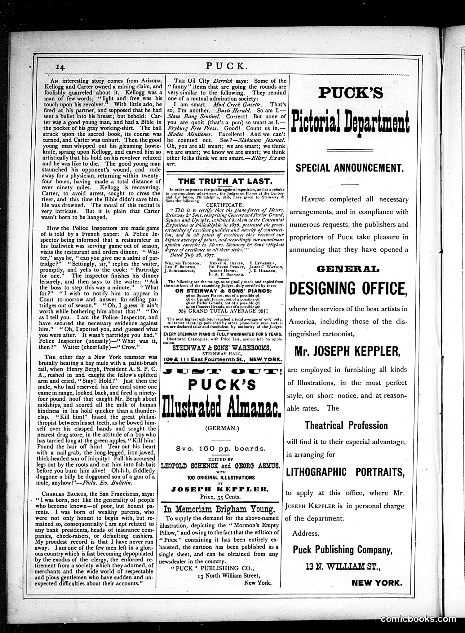 Puck — November 21, 1877 — page 14