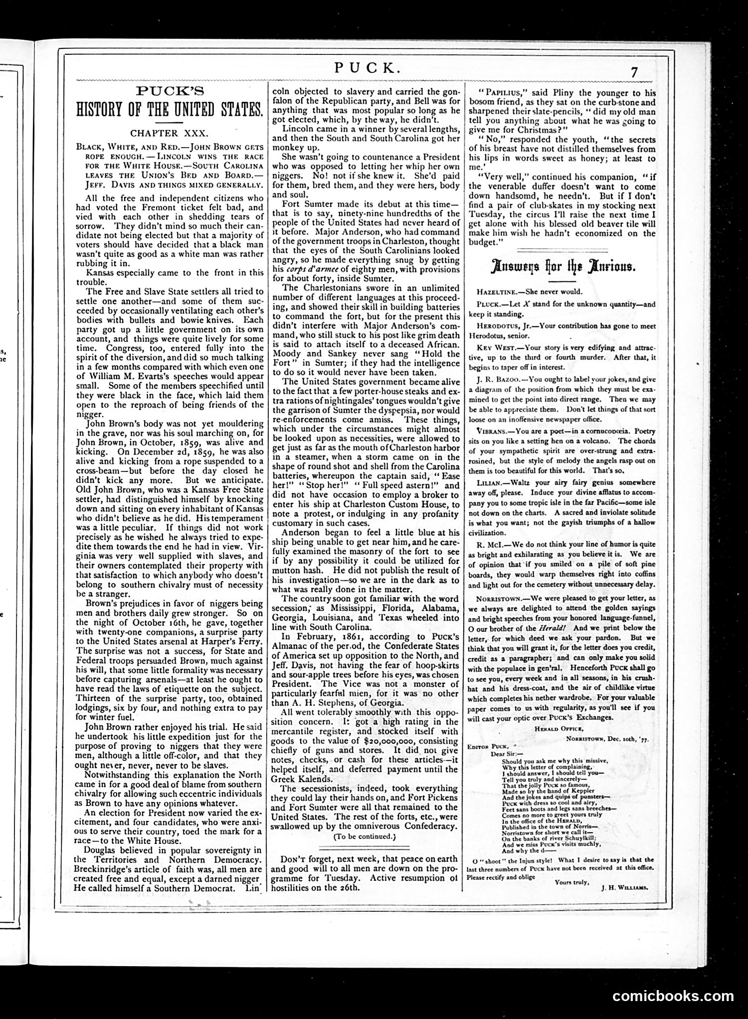 Puck — December 19, 1877 — page 7