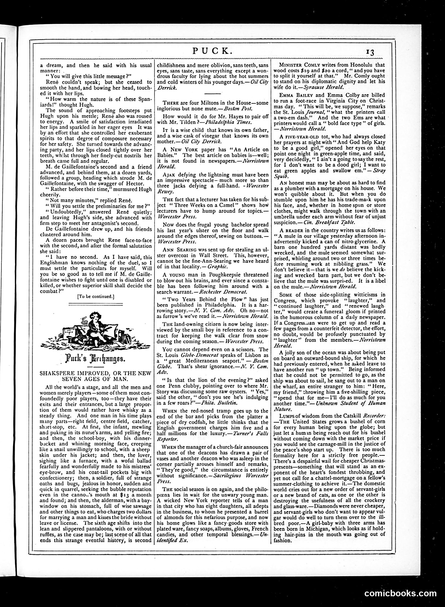 Puck — December 19, 1877 — page 13