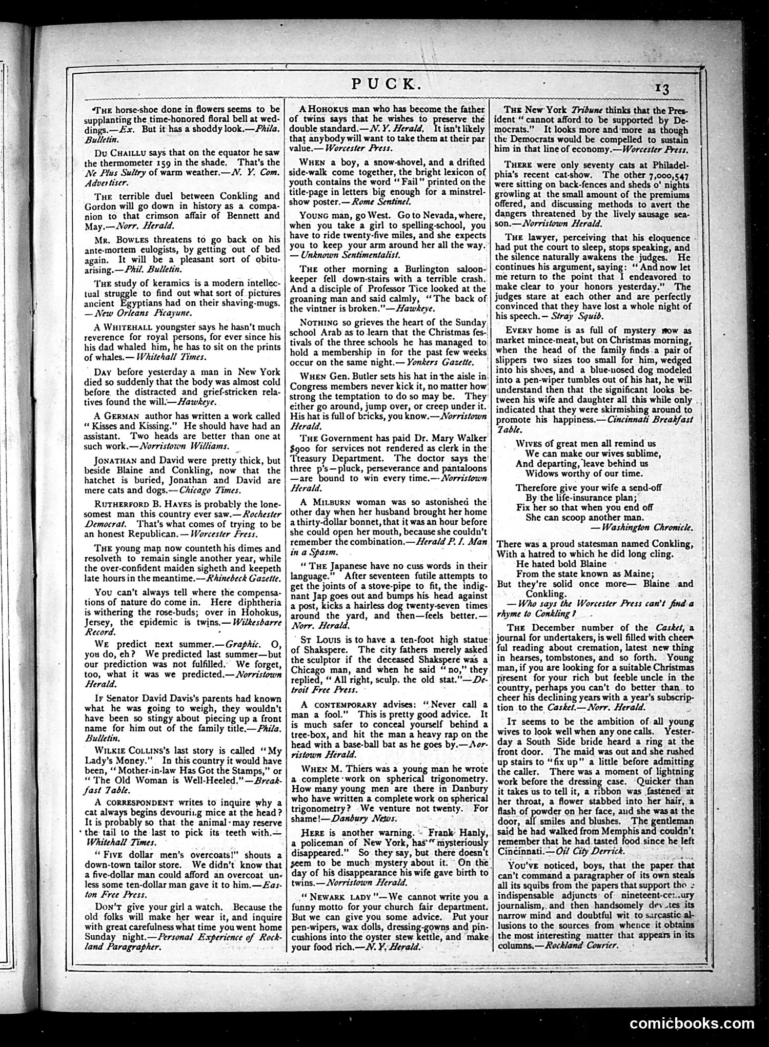 Puck — January 2, 1878 — page 13