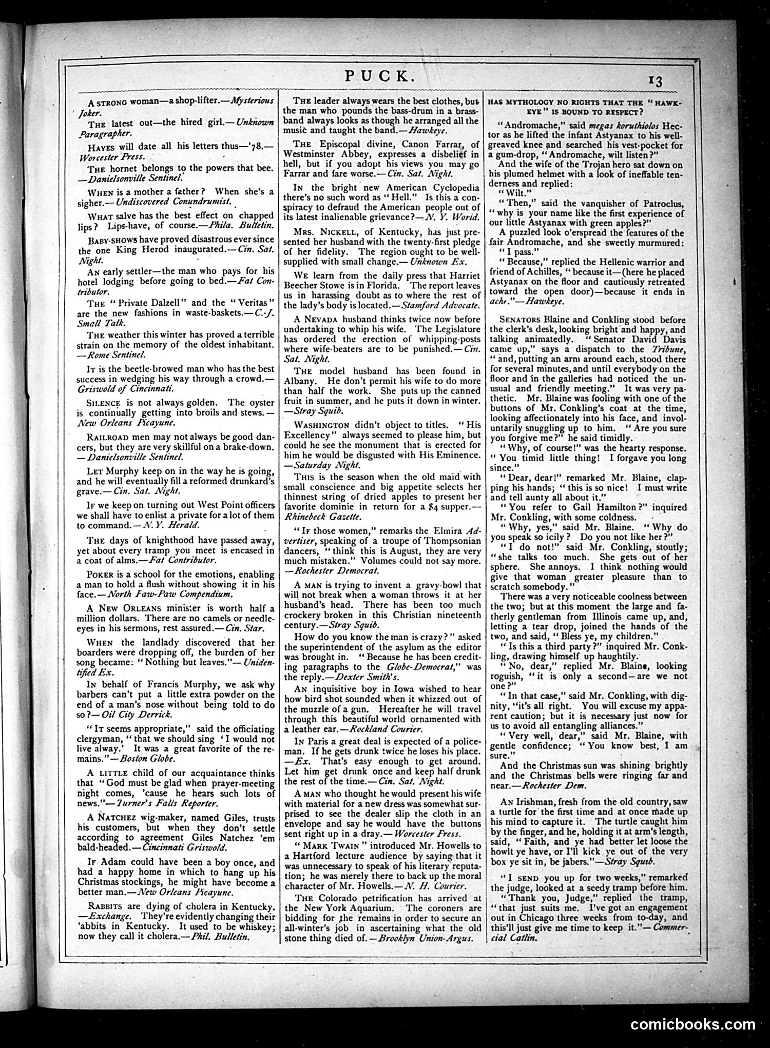 Puck — January 9, 1878 — page 13
