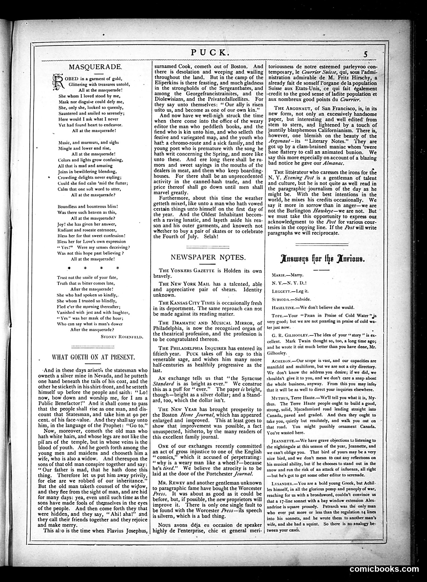 Puck — February 13, 1878 — page 5