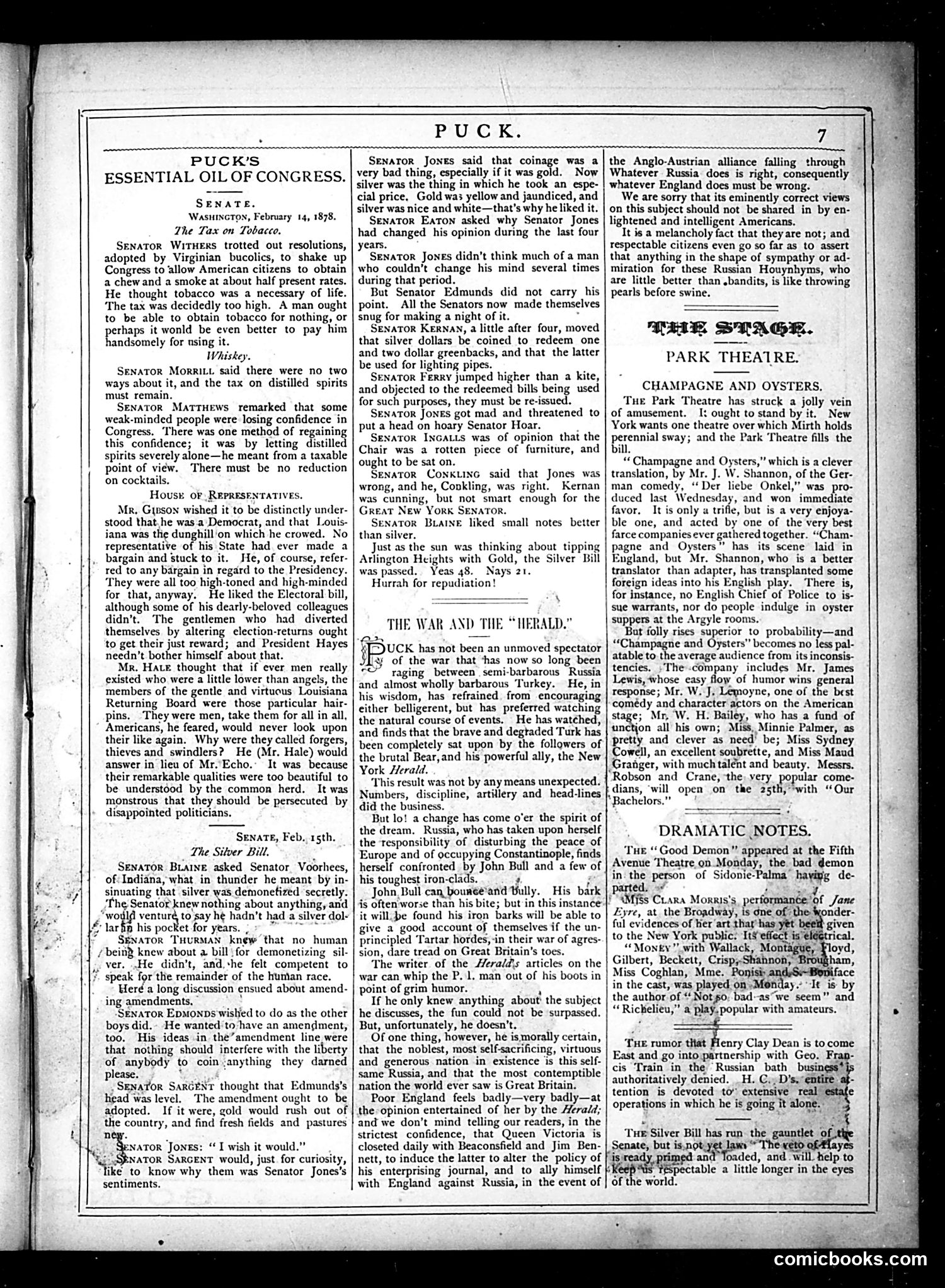 Puck — February 20, 1878 — page 7