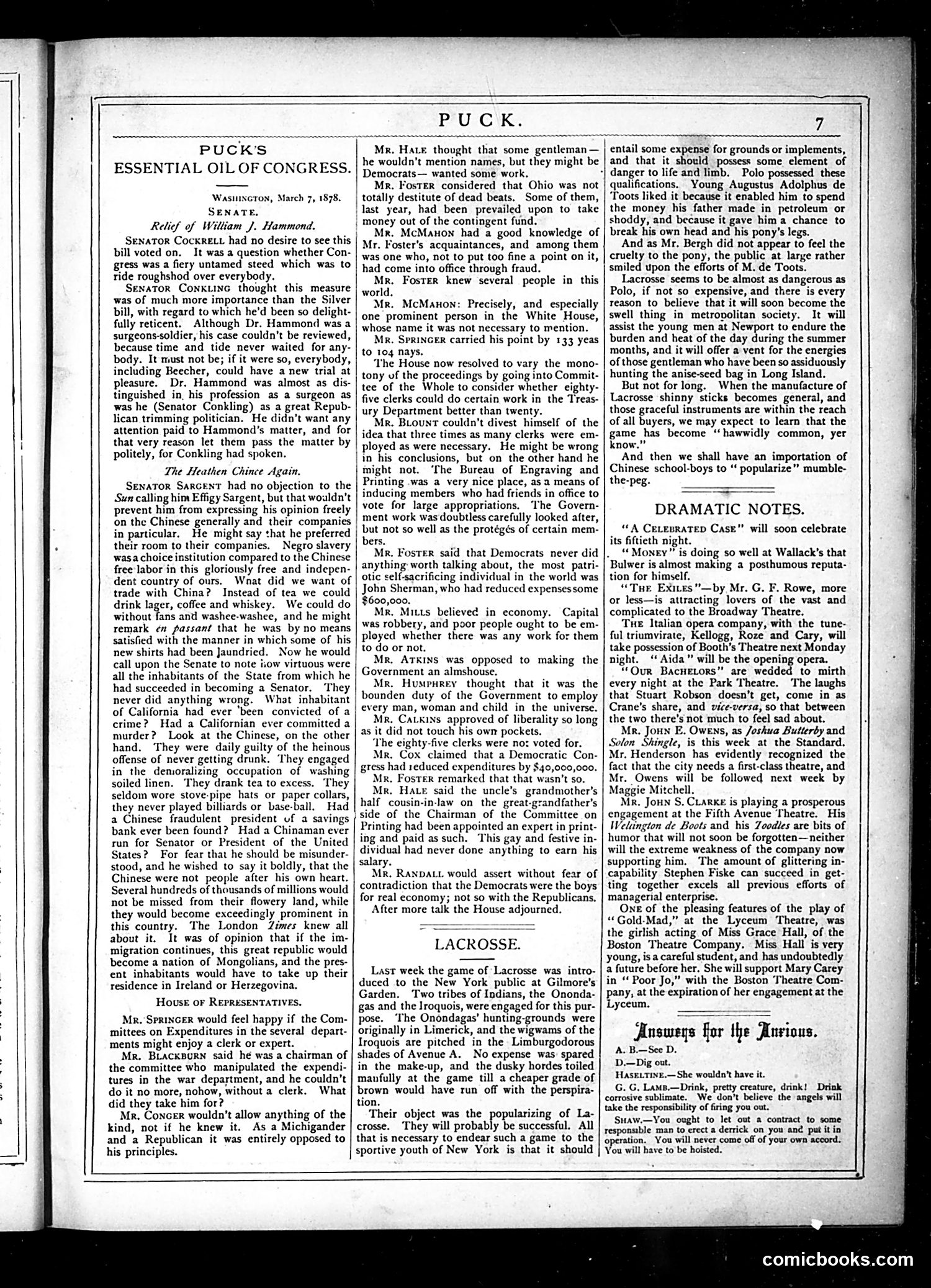 Puck — March 13, 1878 — page 7