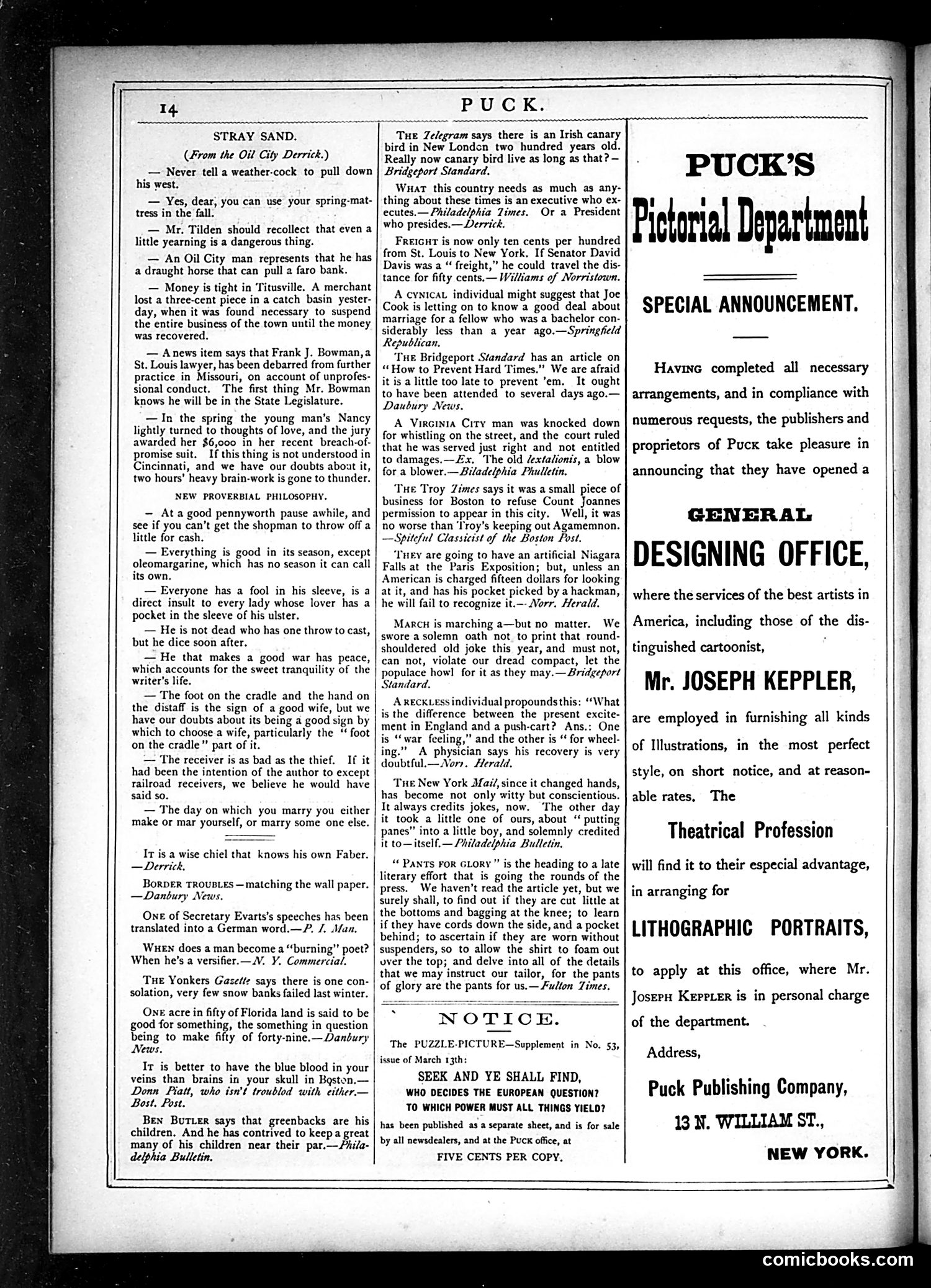 Puck — March 20, 1878 — page 14