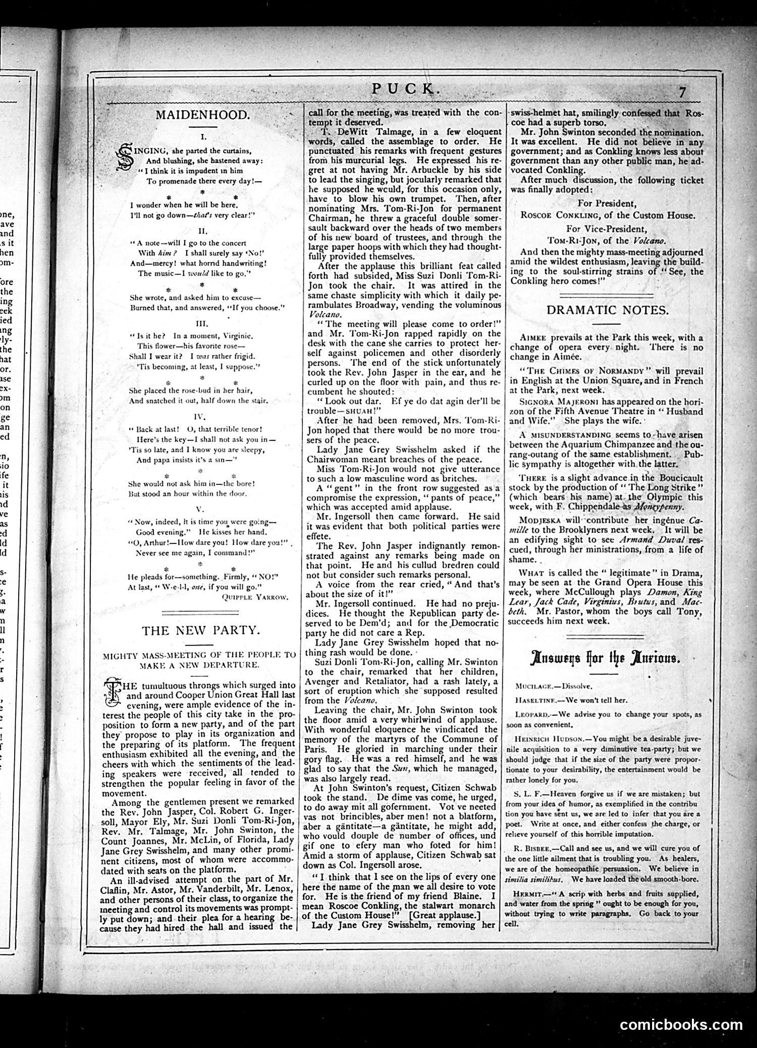 Puck — May 8, 1878 — page 7
