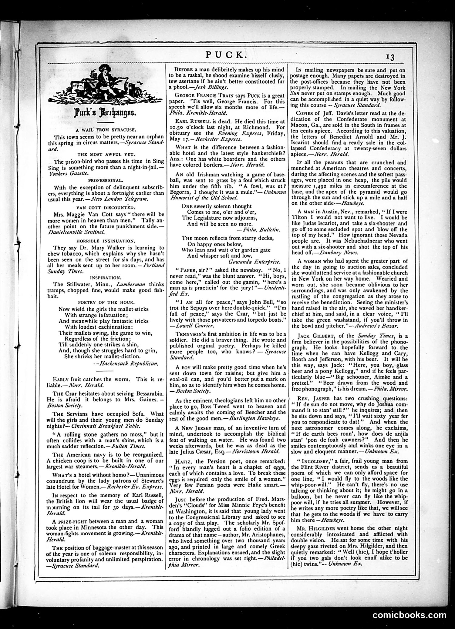 Puck — June 5, 1878 — page 13