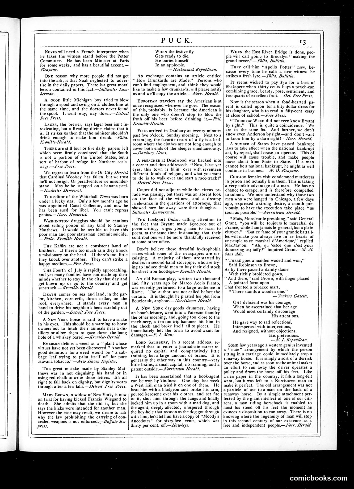 Puck — July 3, 1878 — page 13