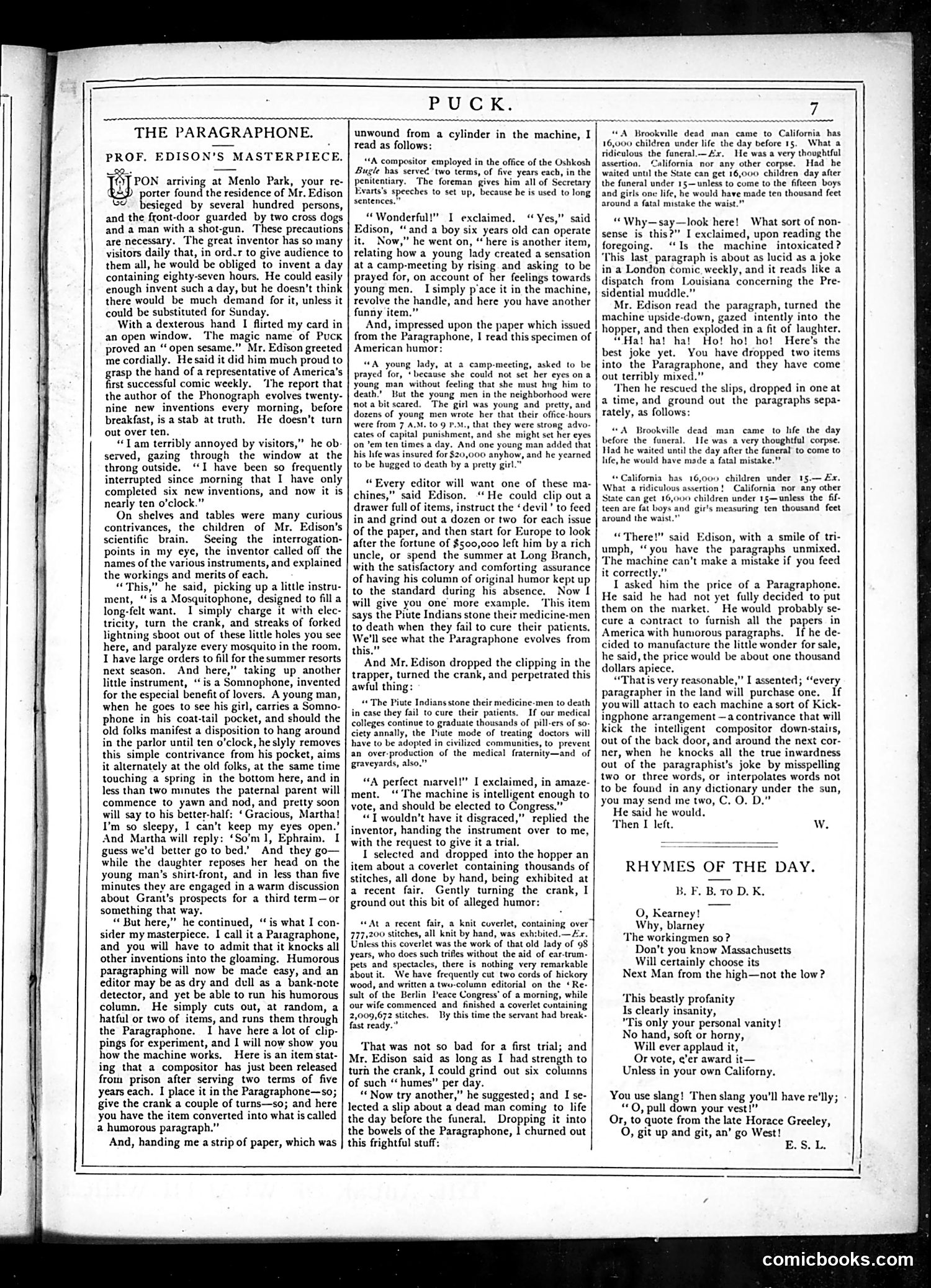 Puck — September 11, 1878 — page 7