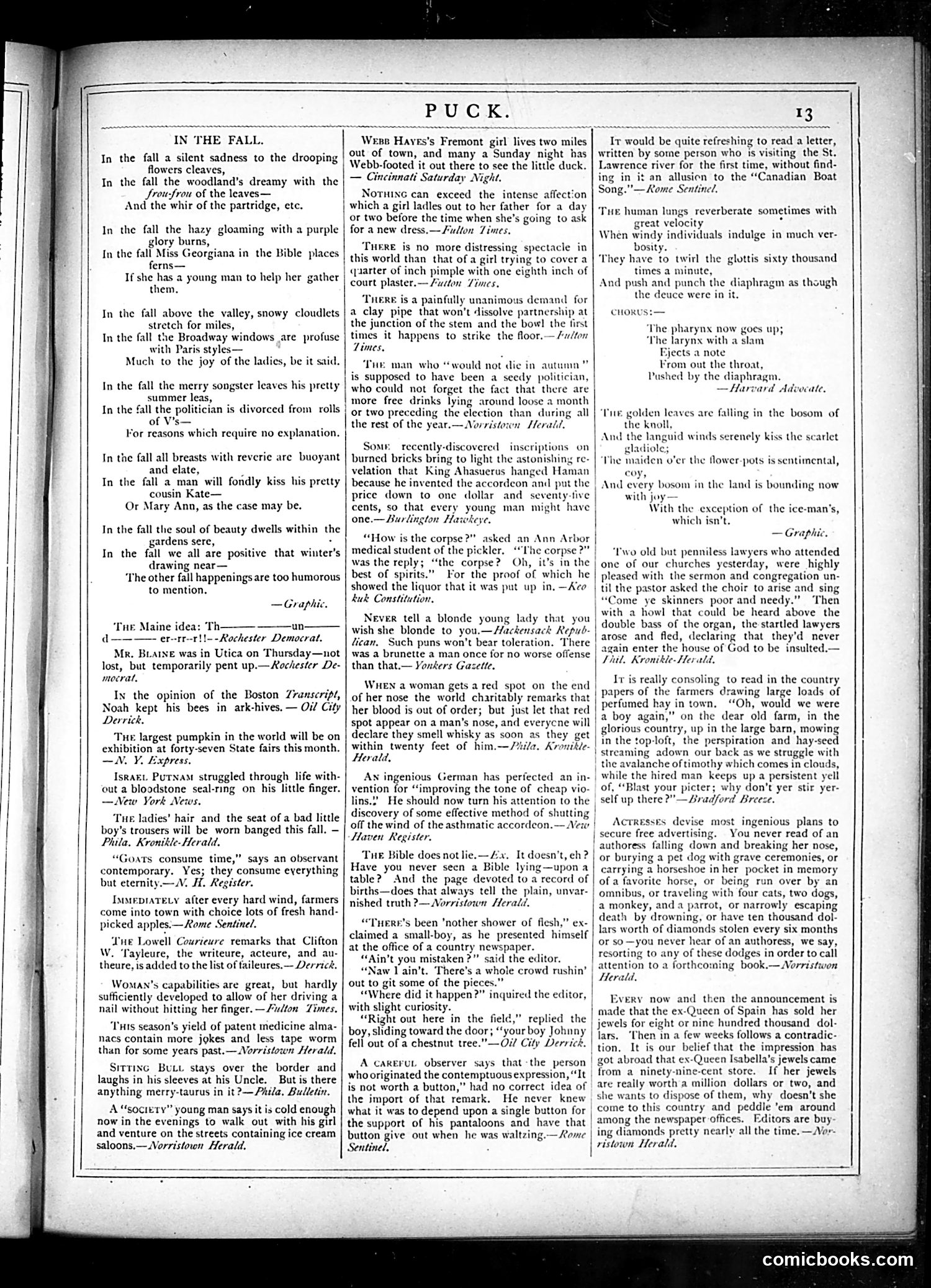Puck — September 25, 1878 — page 13