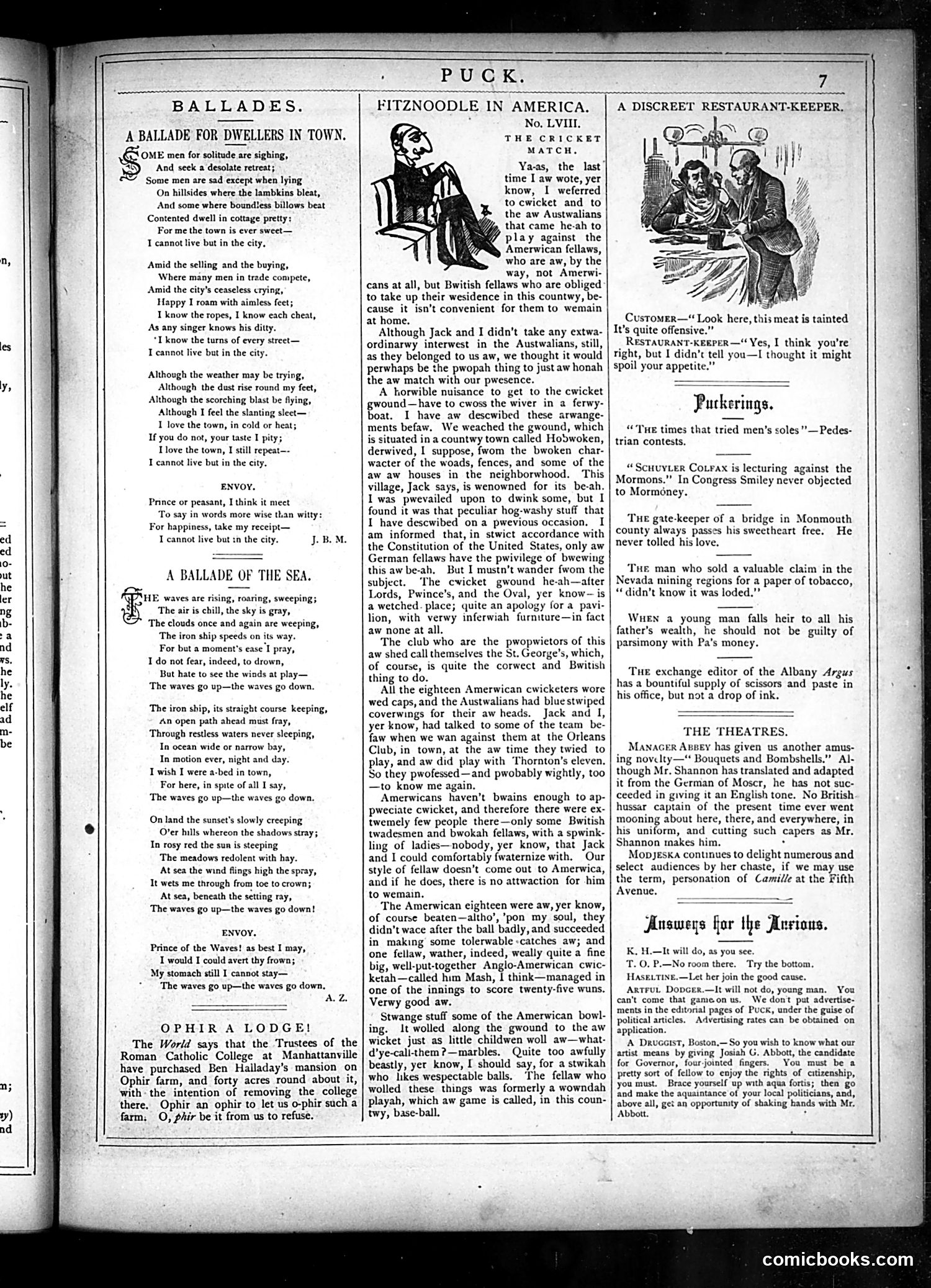 Puck — October 9, 1878 — page 7