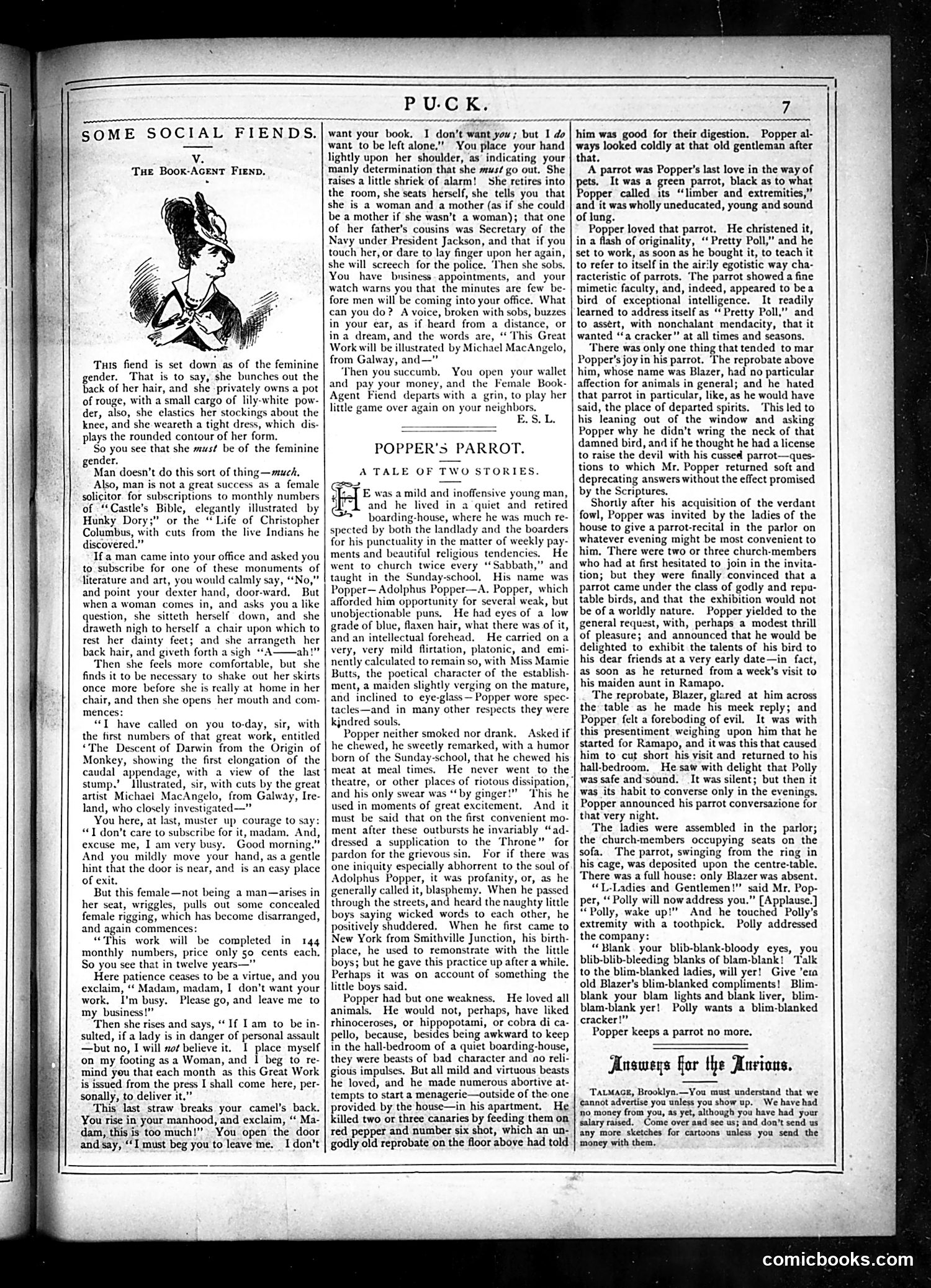 Puck — October 30, 1878 — page 7