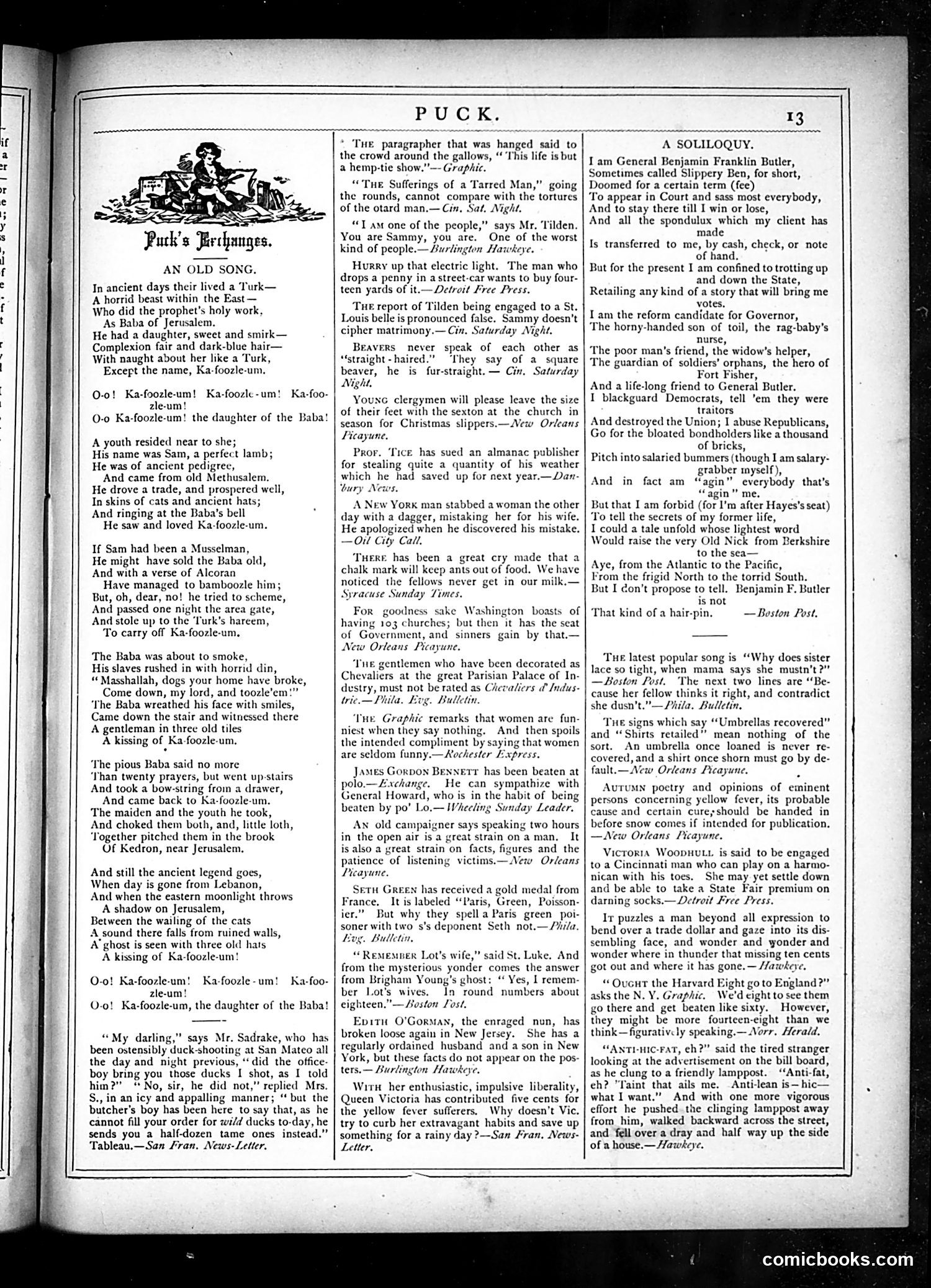 Puck — November 6, 1878 — page 13
