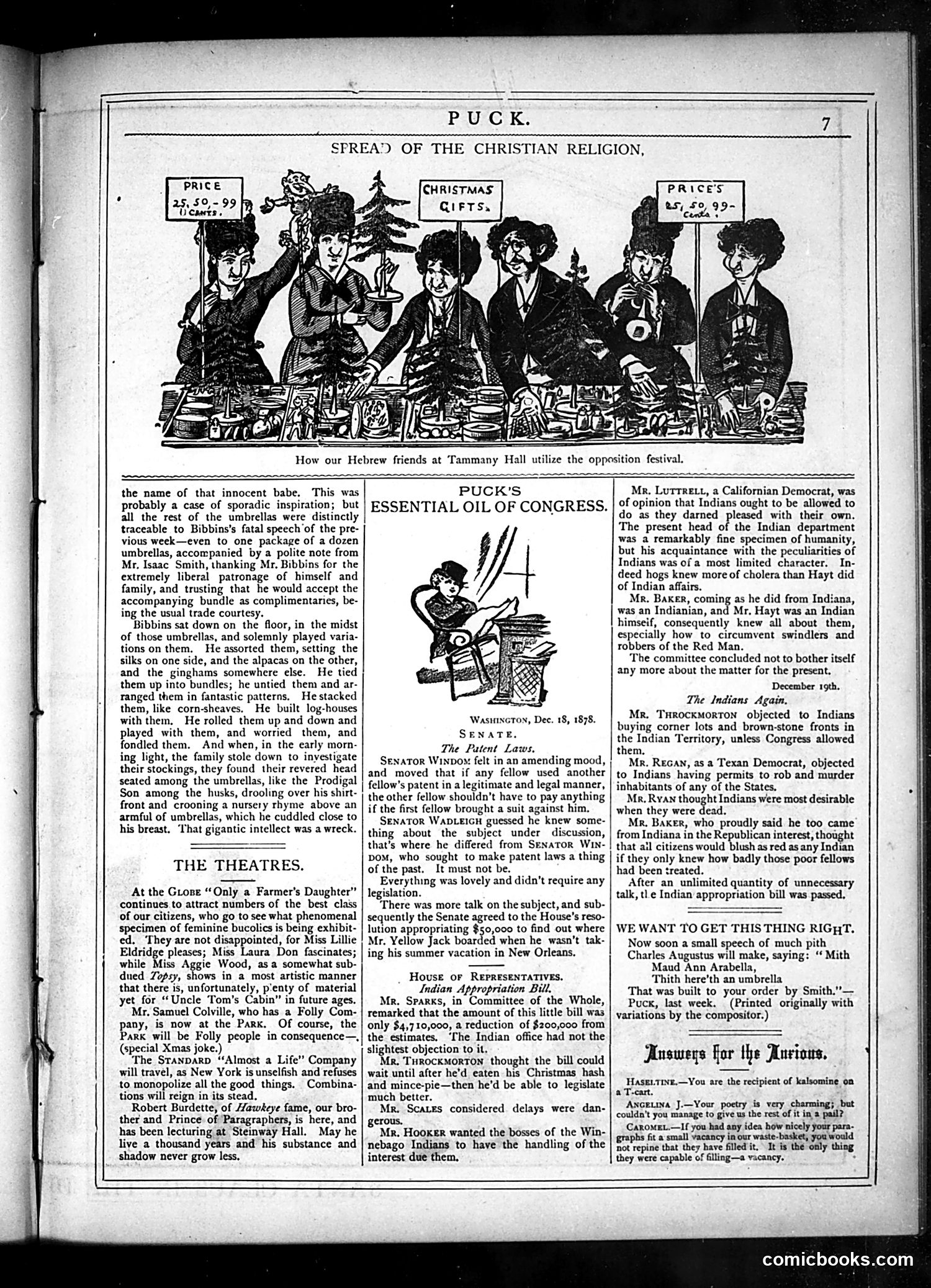Puck — December 25, 1878 — page 7