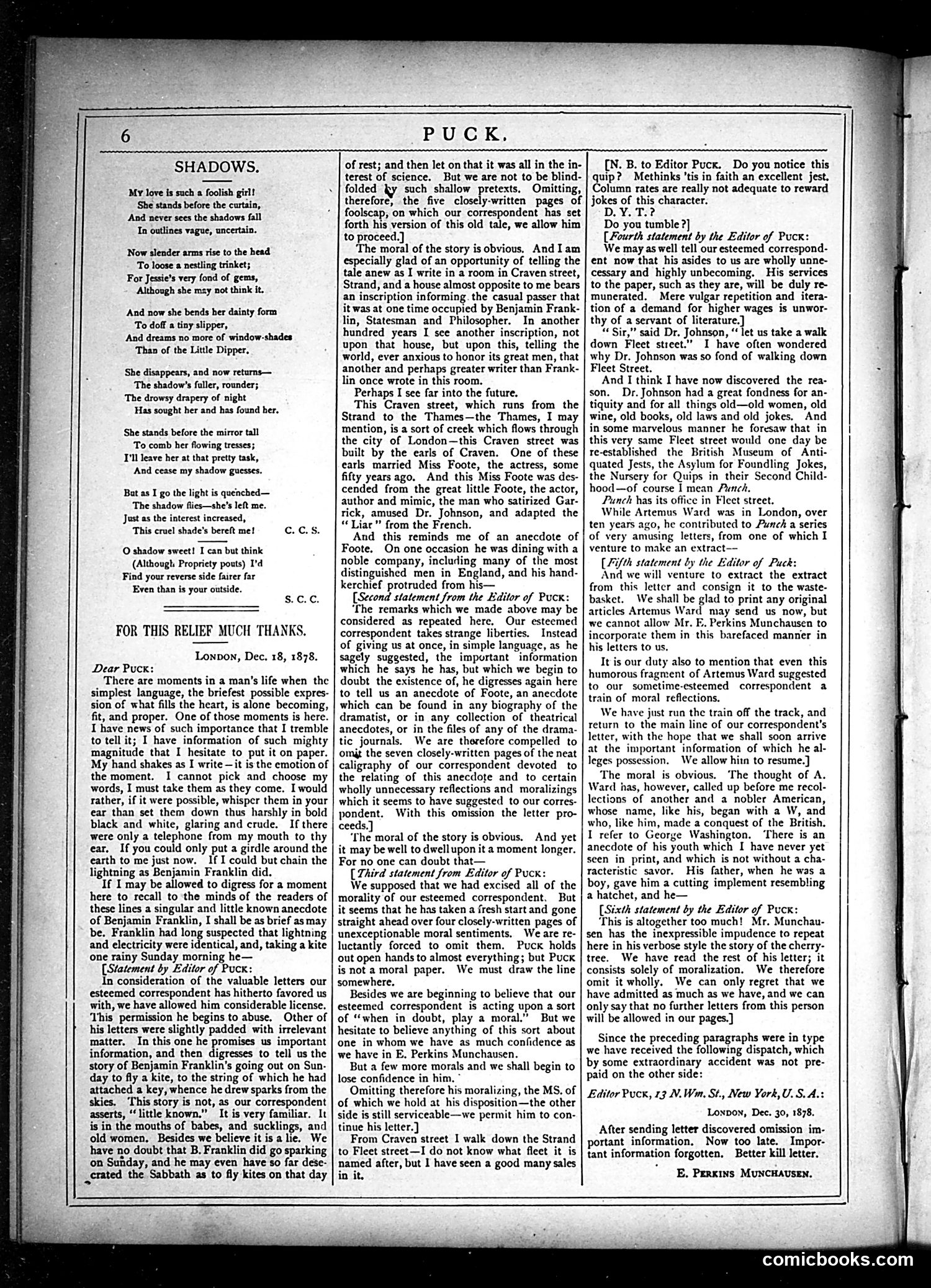 Puck — January 1, 1879 — page 6