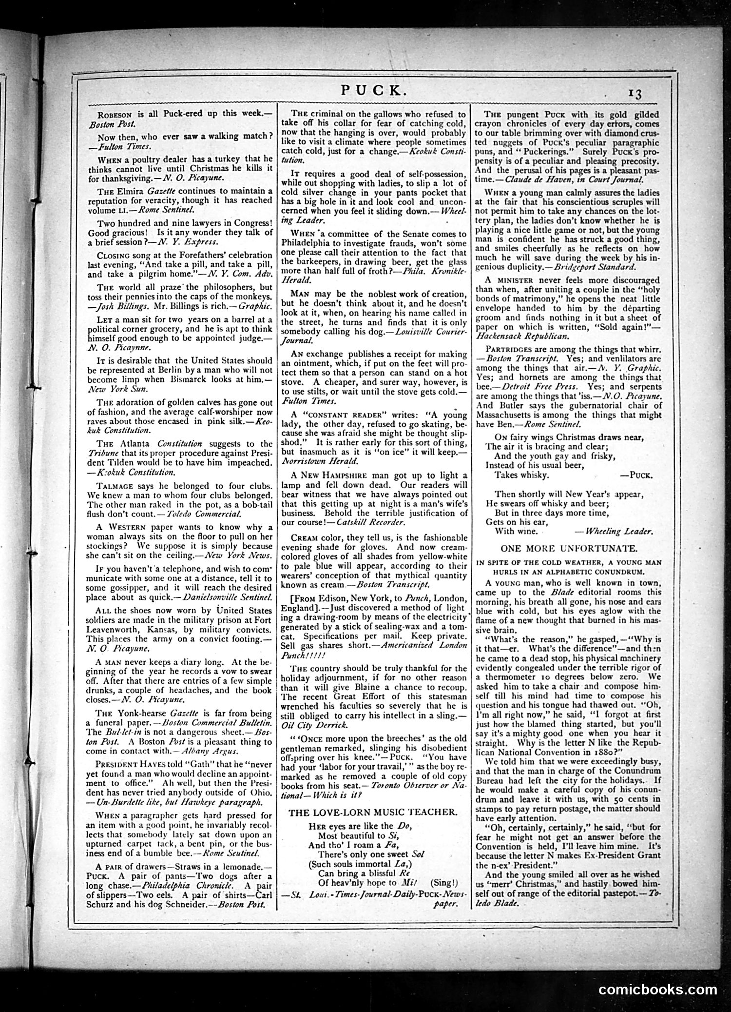 Puck — January 1, 1879 — page 13