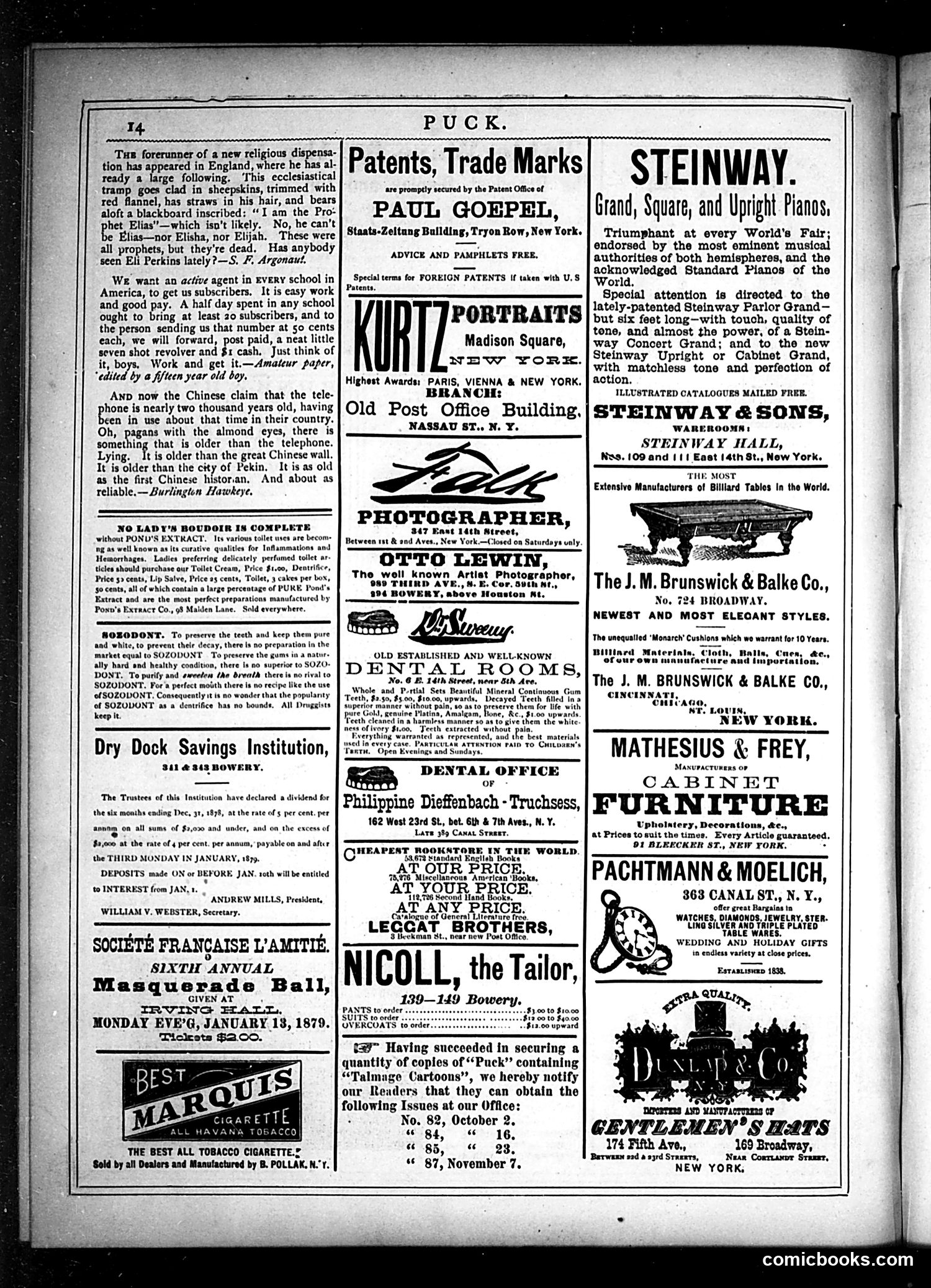 Puck — January 8, 1879 — page 14