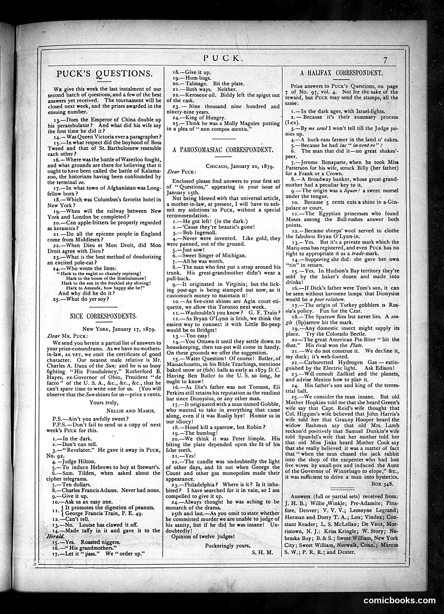 Puck — January 29, 1879 — page 7