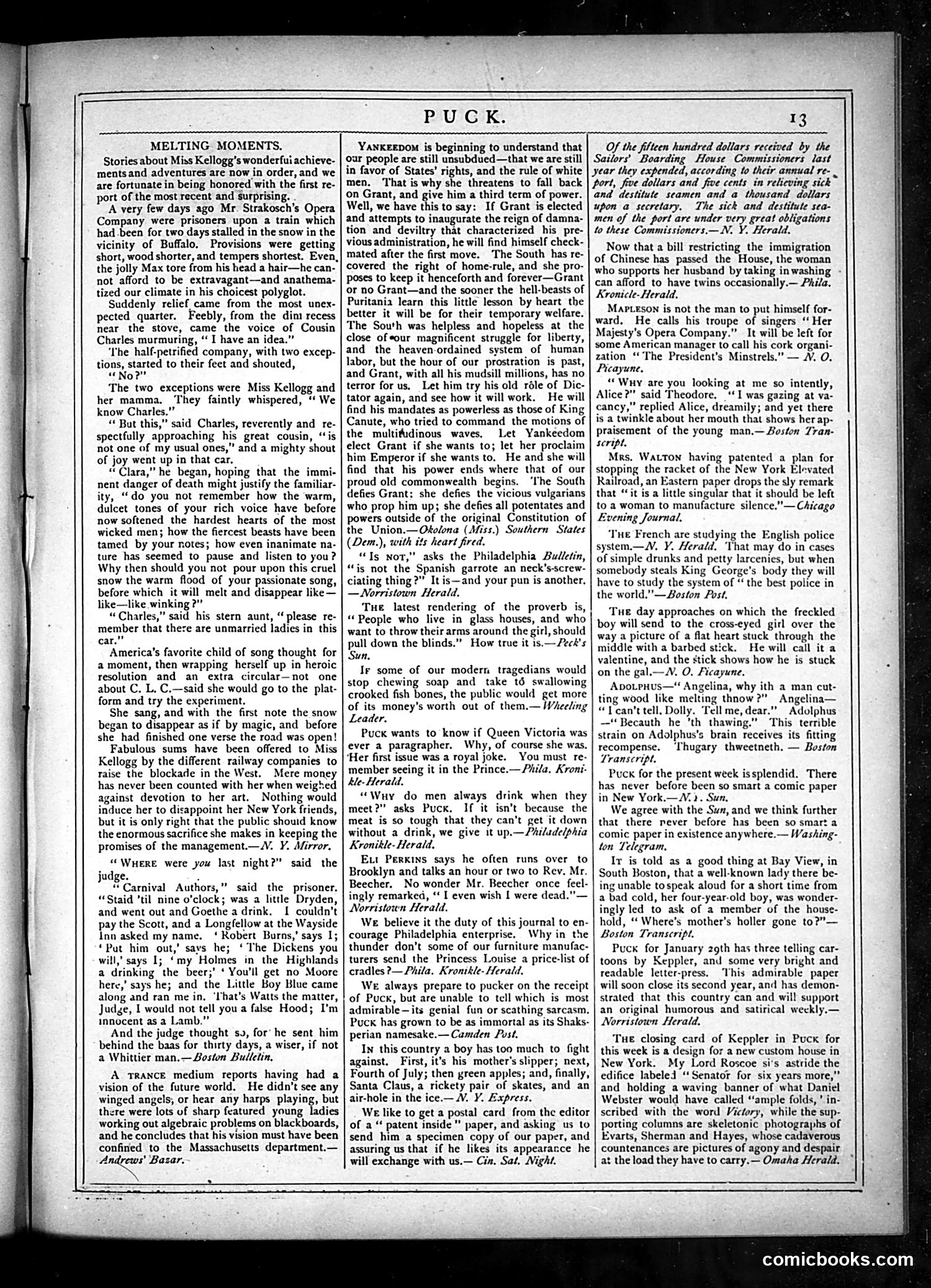 Puck — February 12, 1879 — page 13