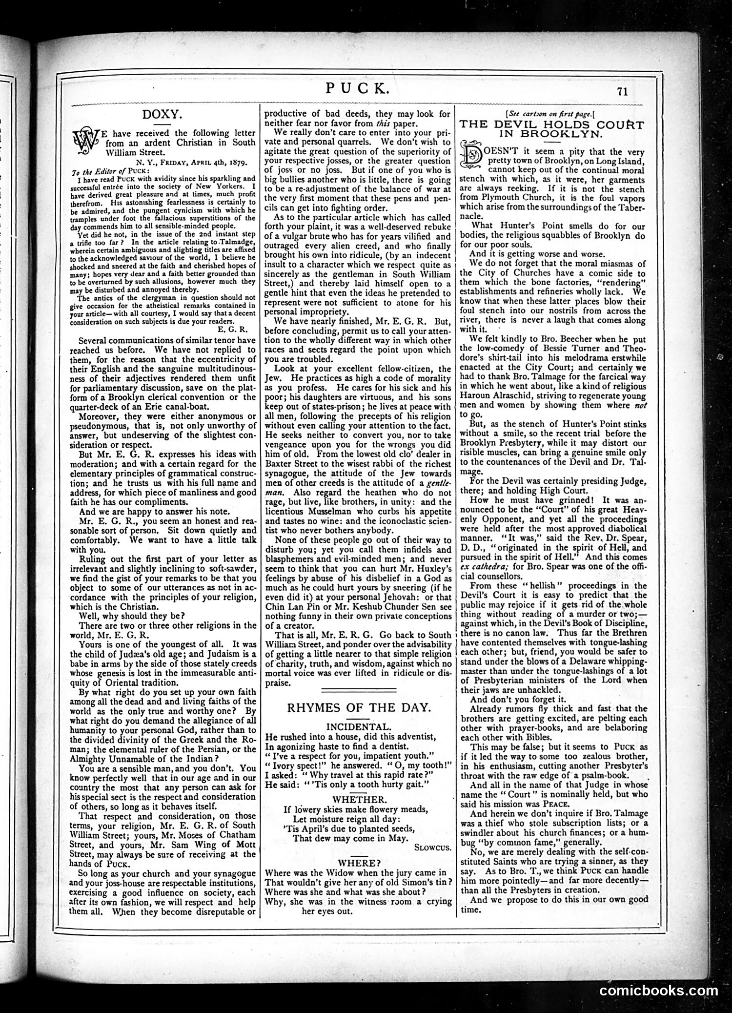 Puck — April 9, 1879 — page 7
