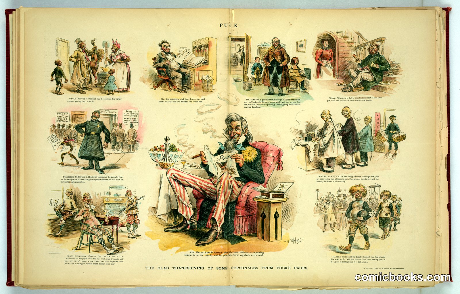 The Glad Thanksgiving of Some Personages from Puck's Pages