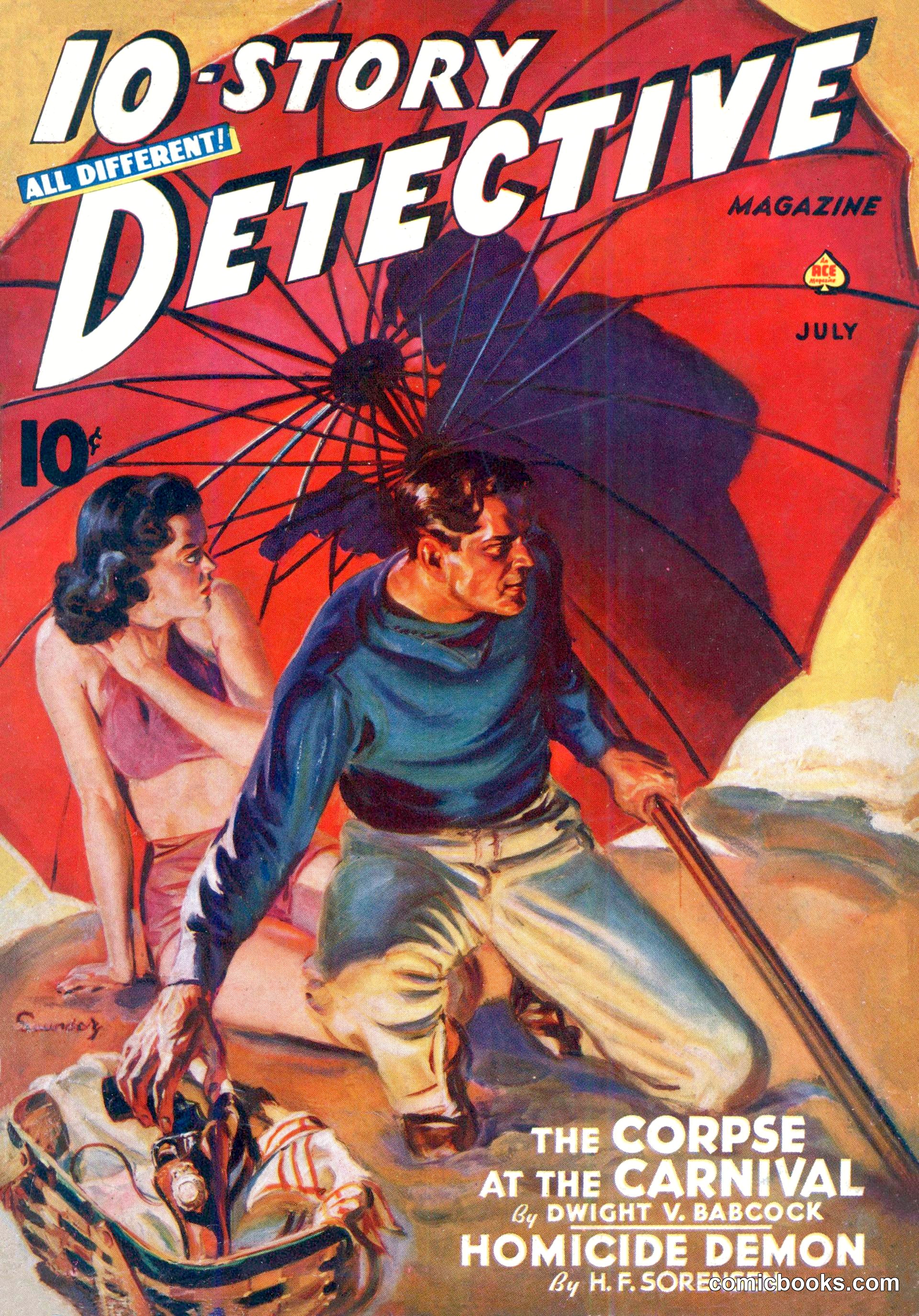 10-Story Detective Magazine Cover