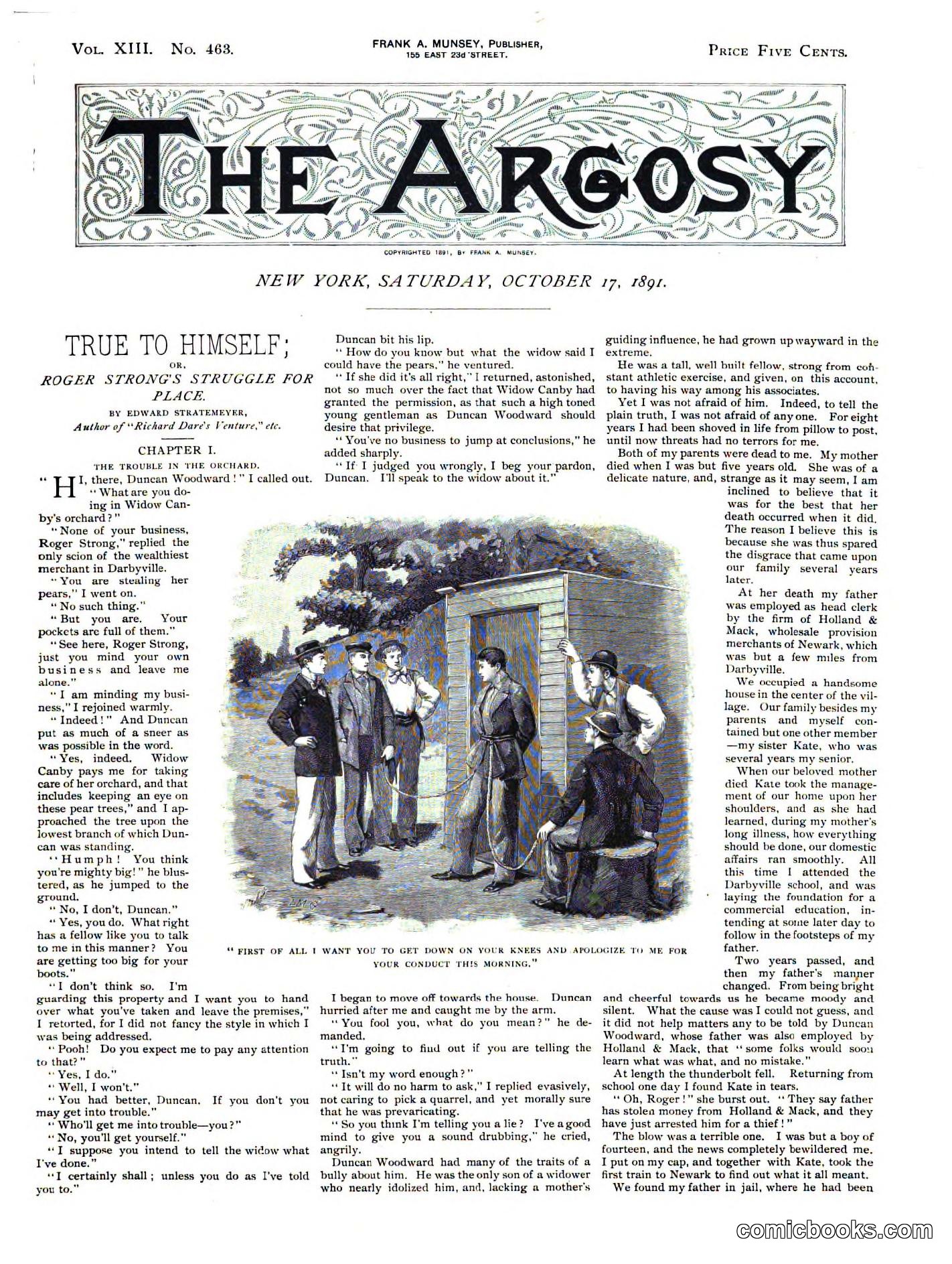 The Argosy, Vol. XIII No. 463