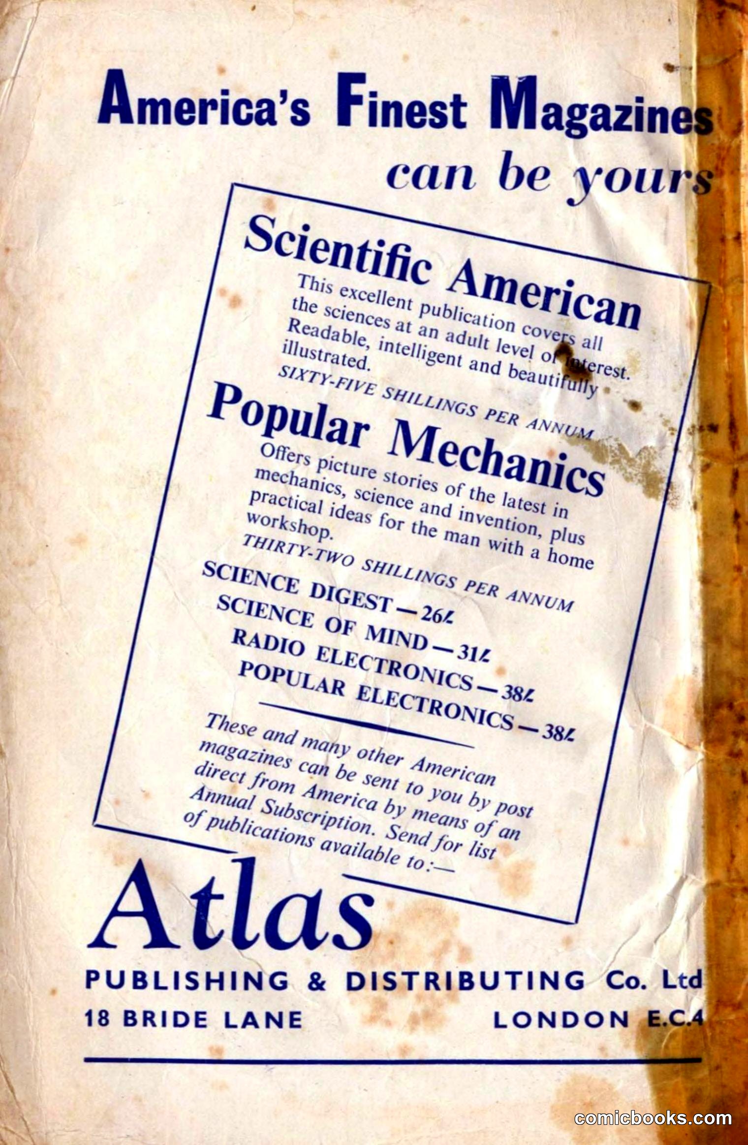 Astounding British Edition, August 1958