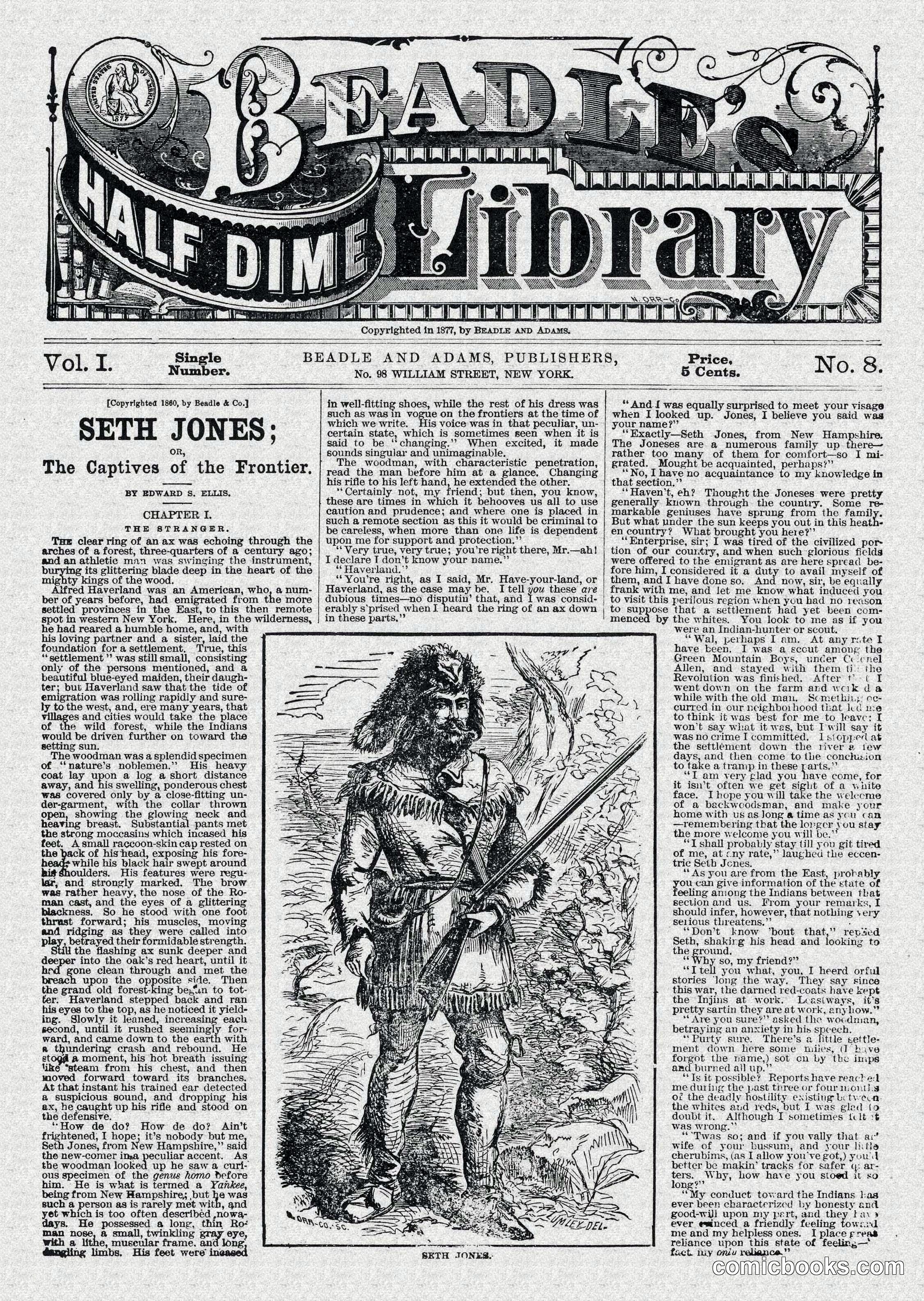Beadle's Half Dime Library, Vol. 1, No. 8